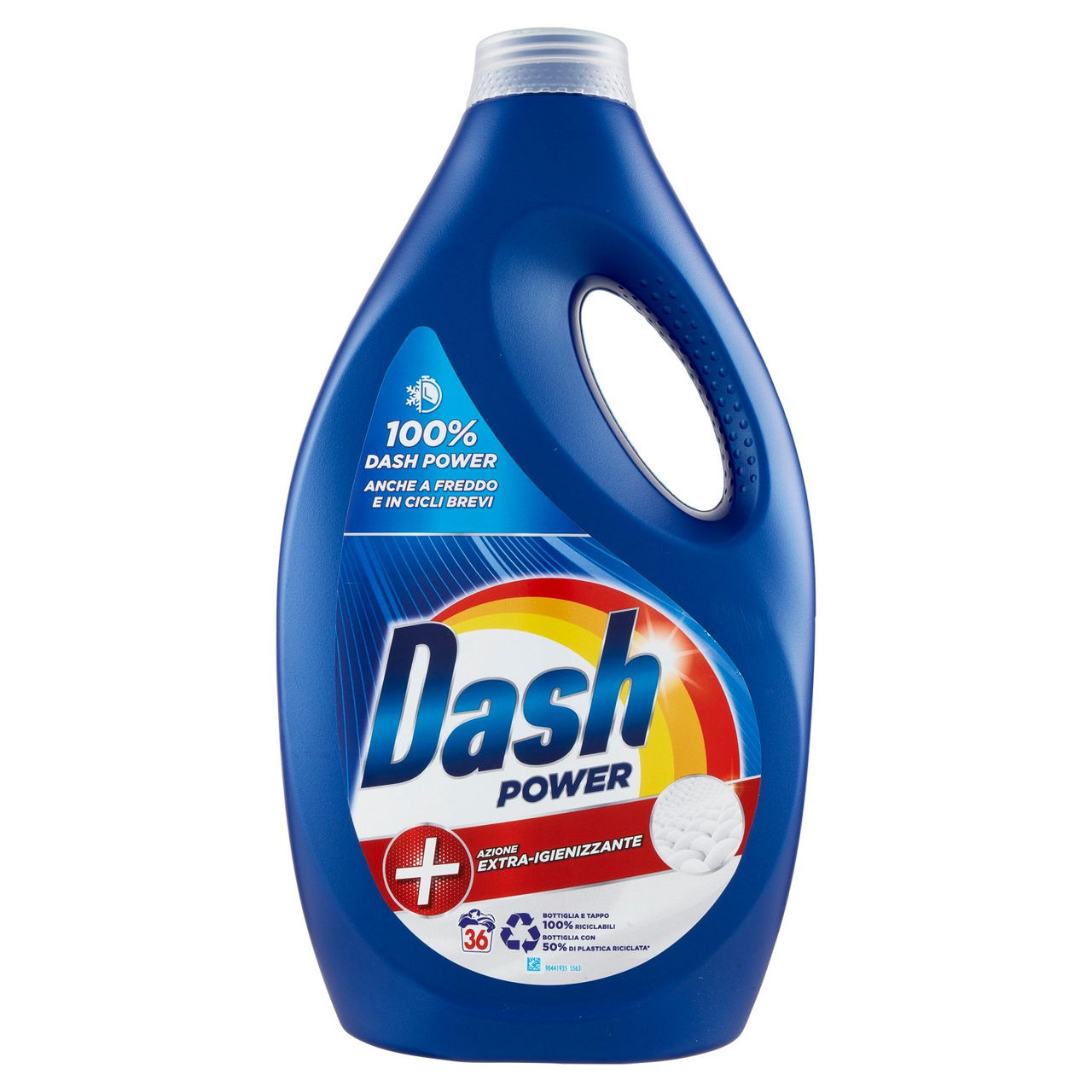 Dash Power Detersivo Liquido Lavatrice, Azione Extra-Igienizzante, 36 Lavaggi 1800 ml