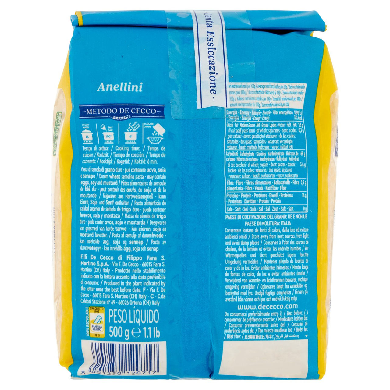 De Cecco Anellini n°71 500 g