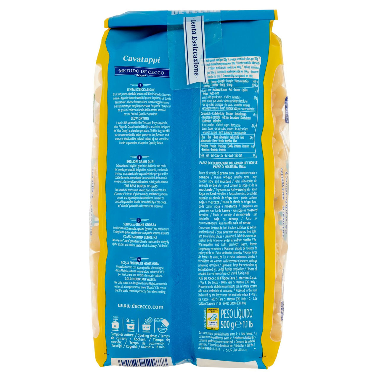 De Cecco Cavatappi n°87 500 g