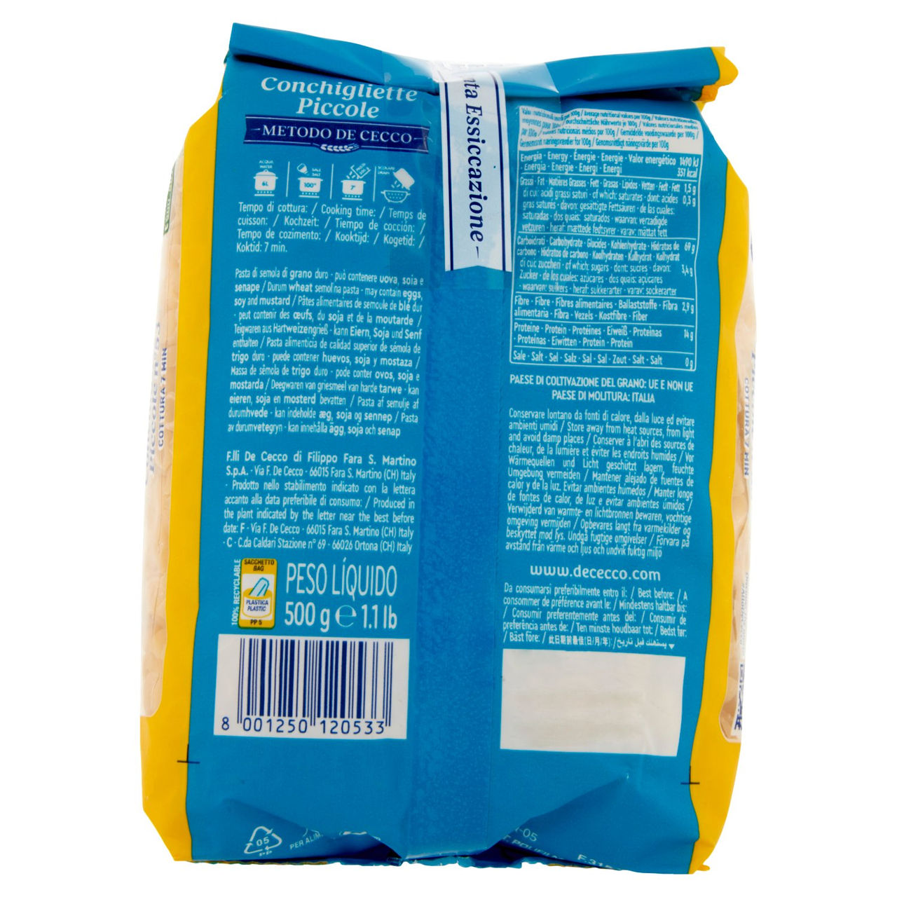 De Cecco Conchigliette Piccole n°53 500 g