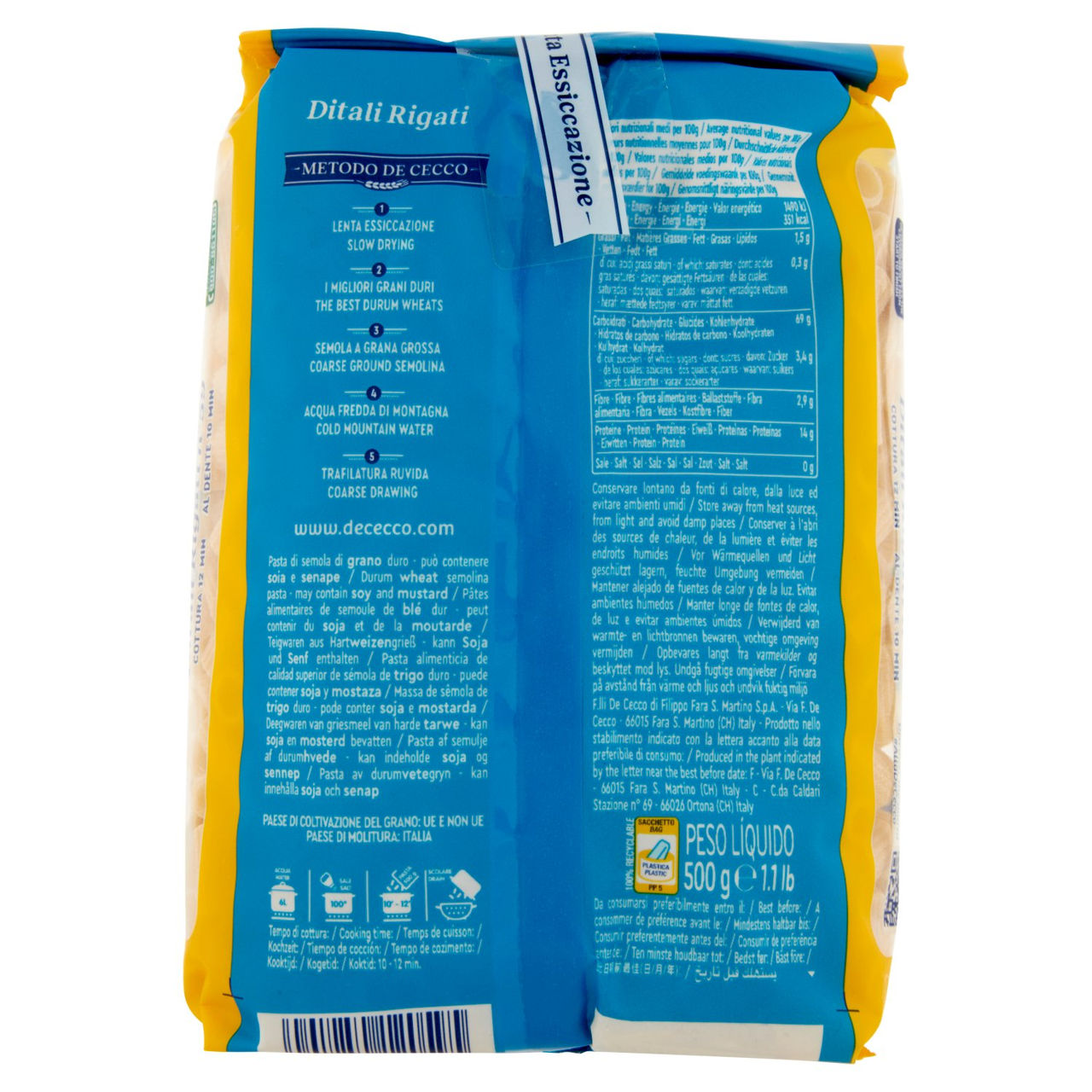 De Cecco Ditali Rigati n°59 500 g