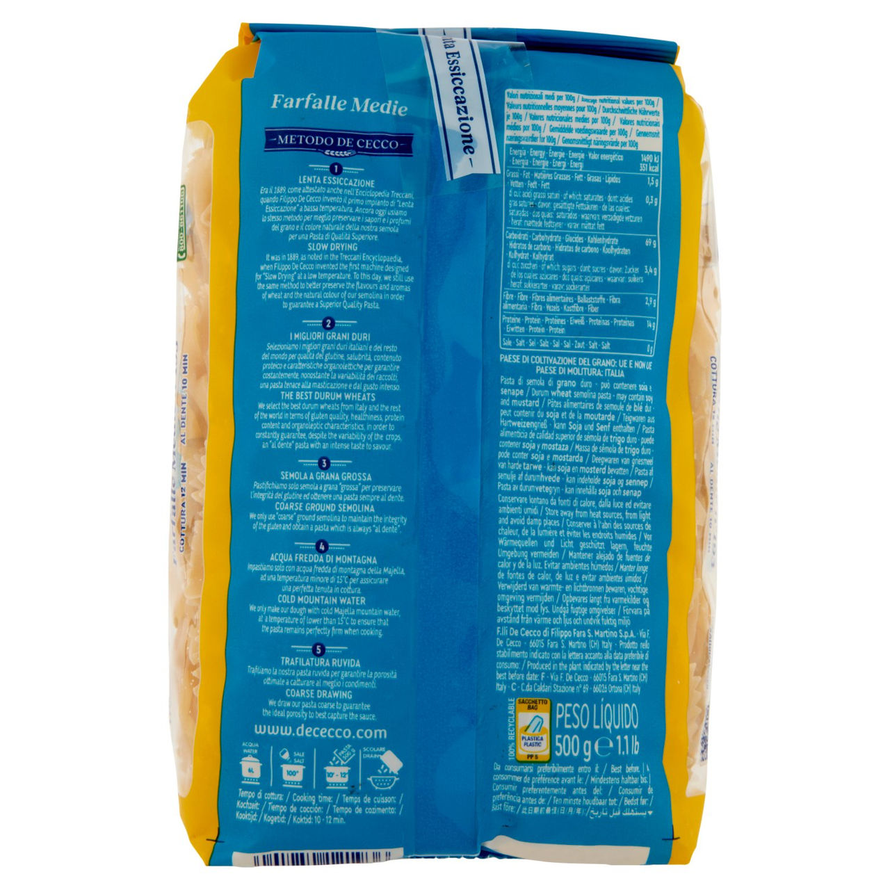 De Cecco Farfalle Medie n°193 500 g