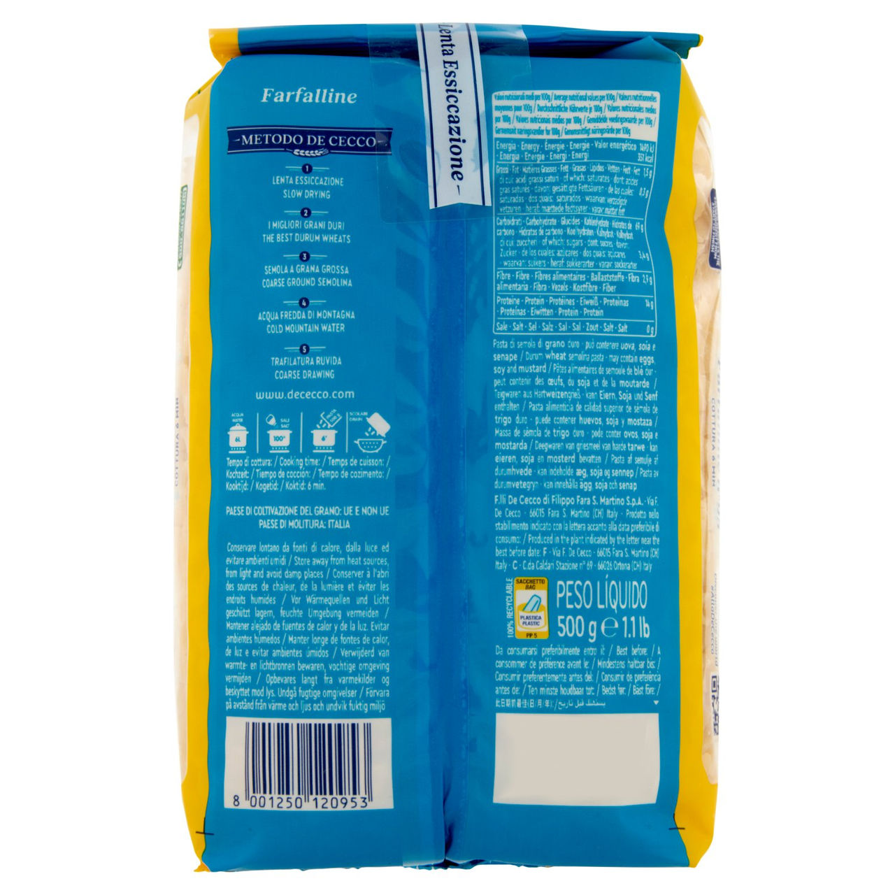 De Cecco Farfalline n°95 500 g