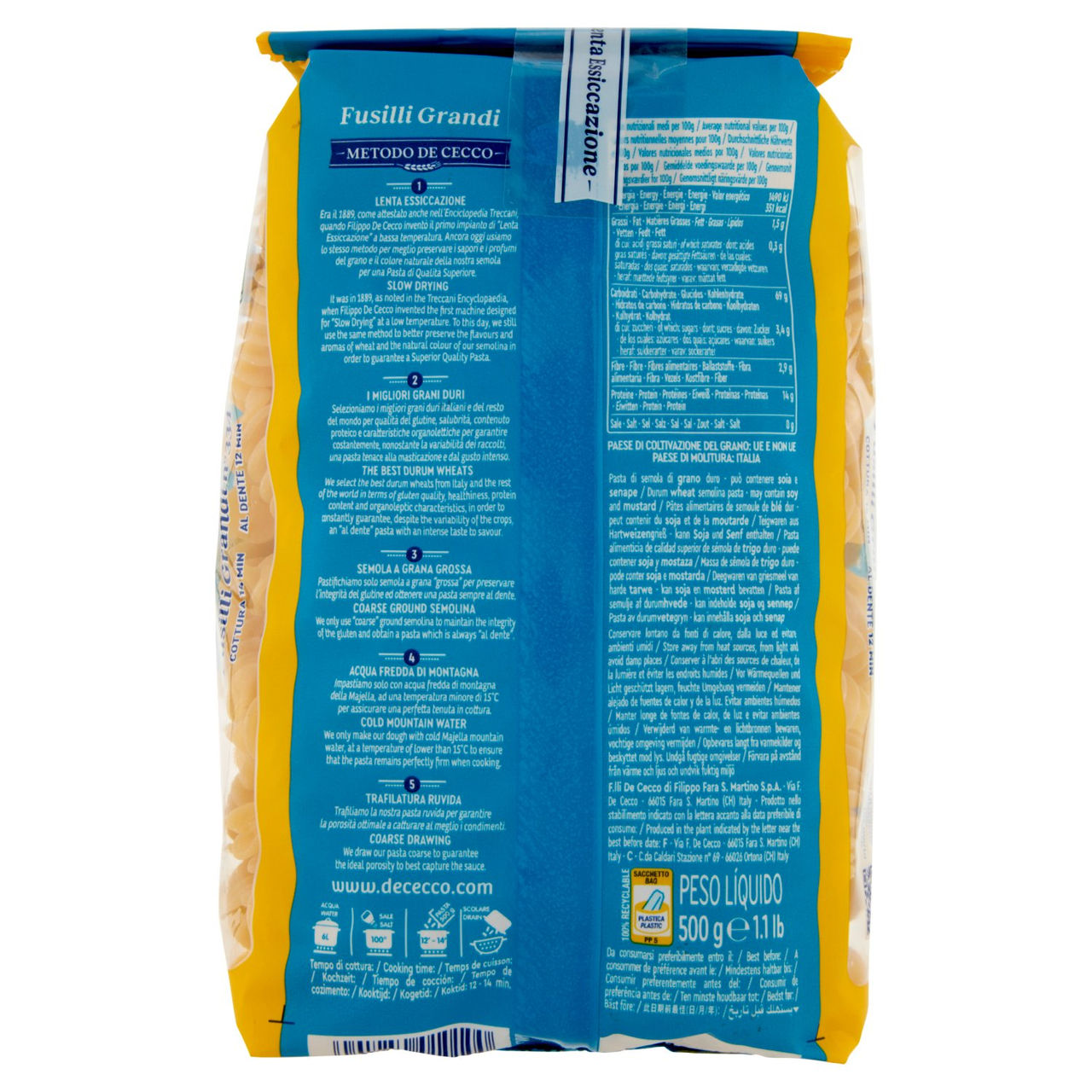 De Cecco Fusilli Grandi n°334 500 g