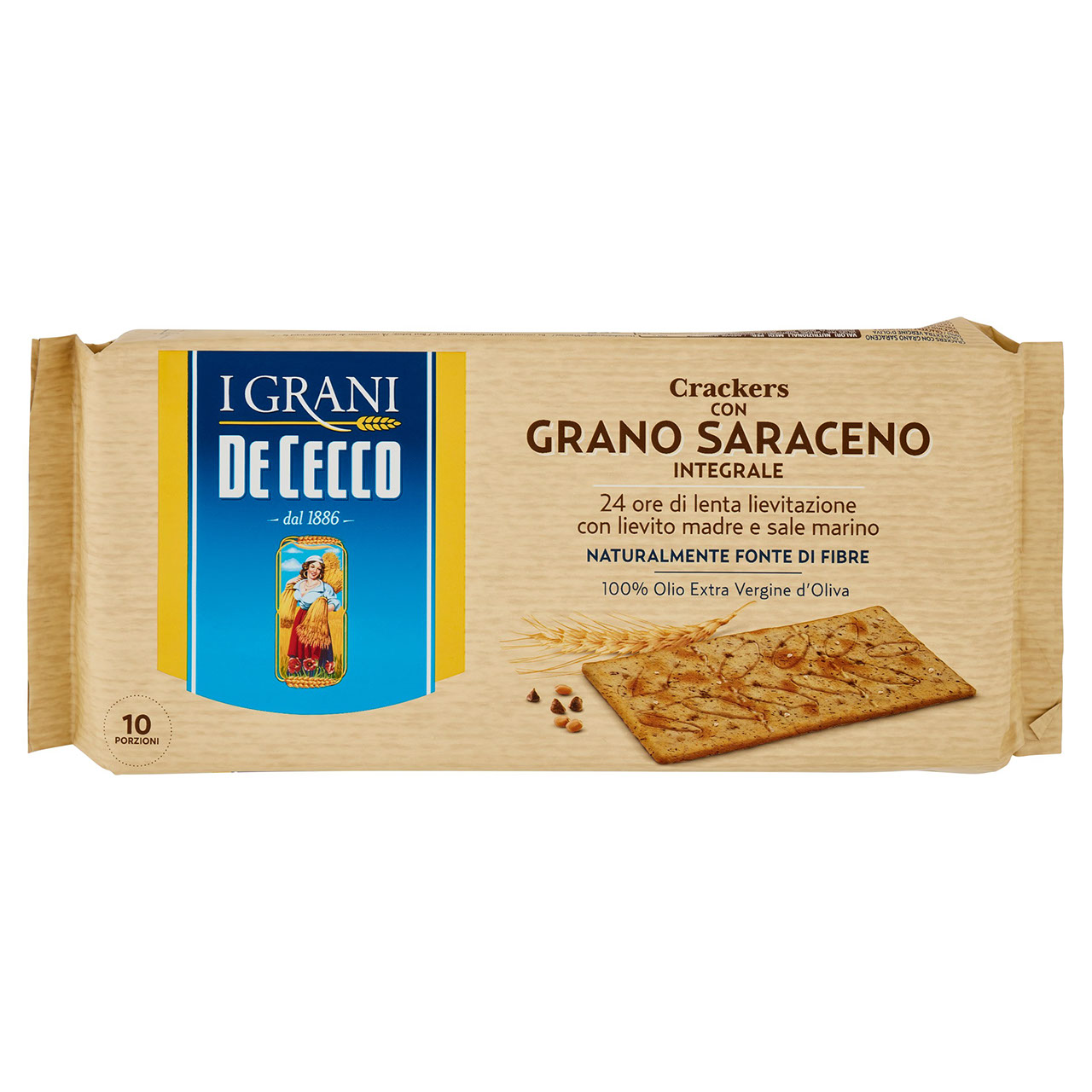De Cecco I Grani Crackers con Grano Saraceno Integrale 250 g
