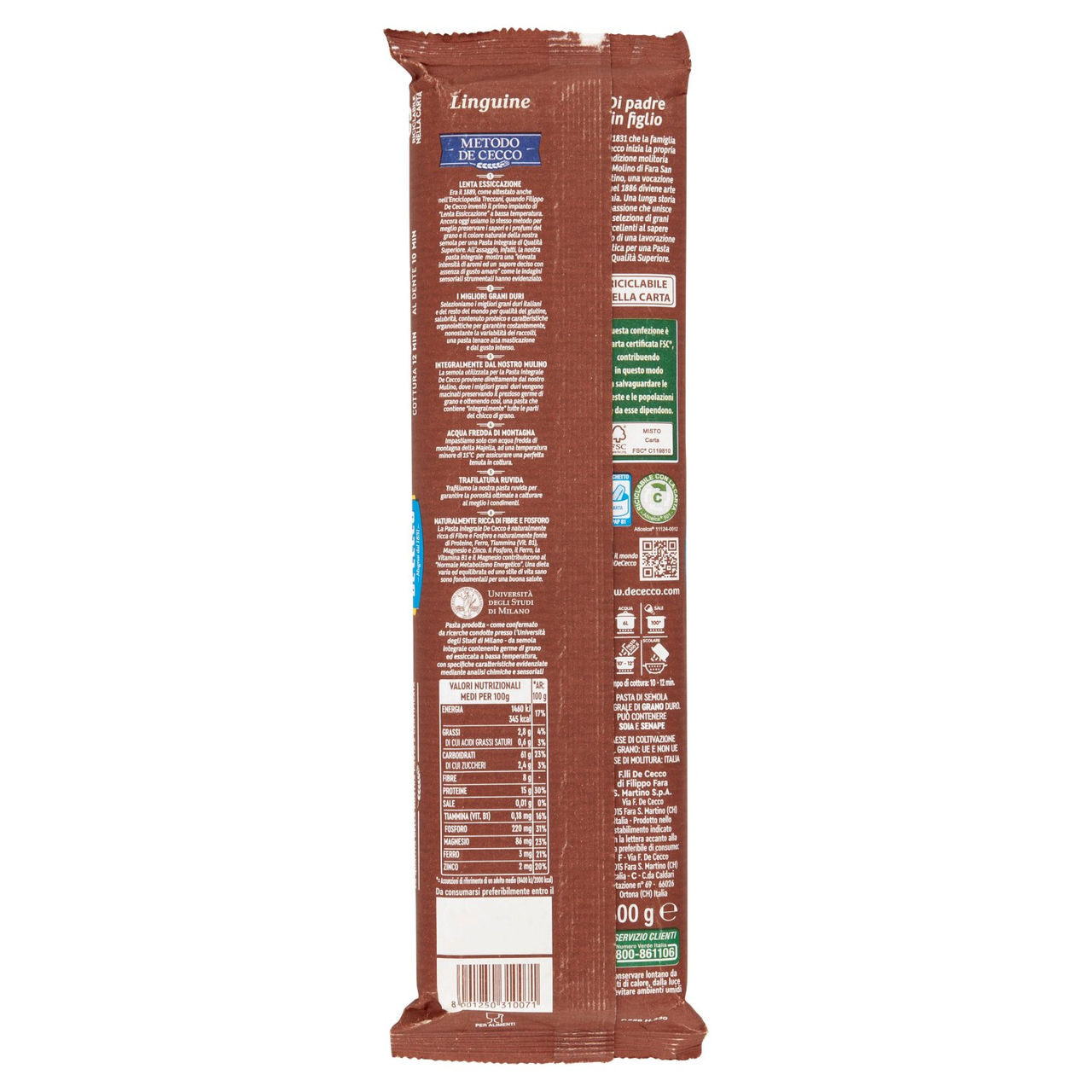 De Cecco Integrale Linguine n° 7 500 g
