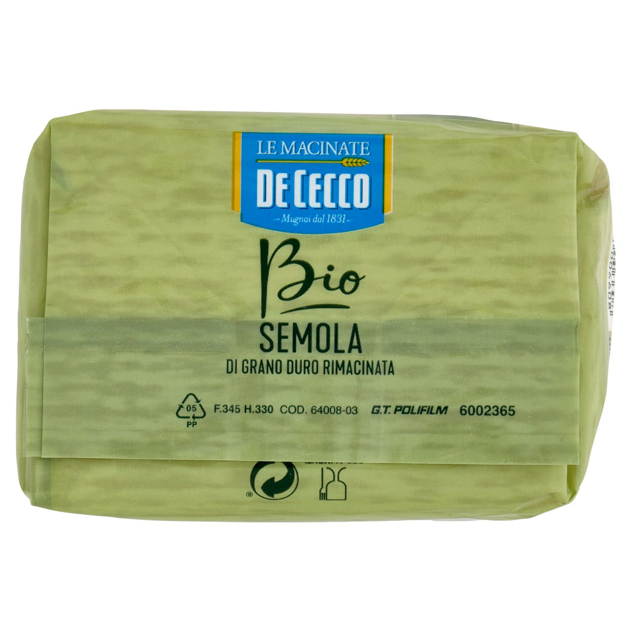 De Cecco Le Macinate Bio Semola di Grano Duro Rimacinata 1 Kg