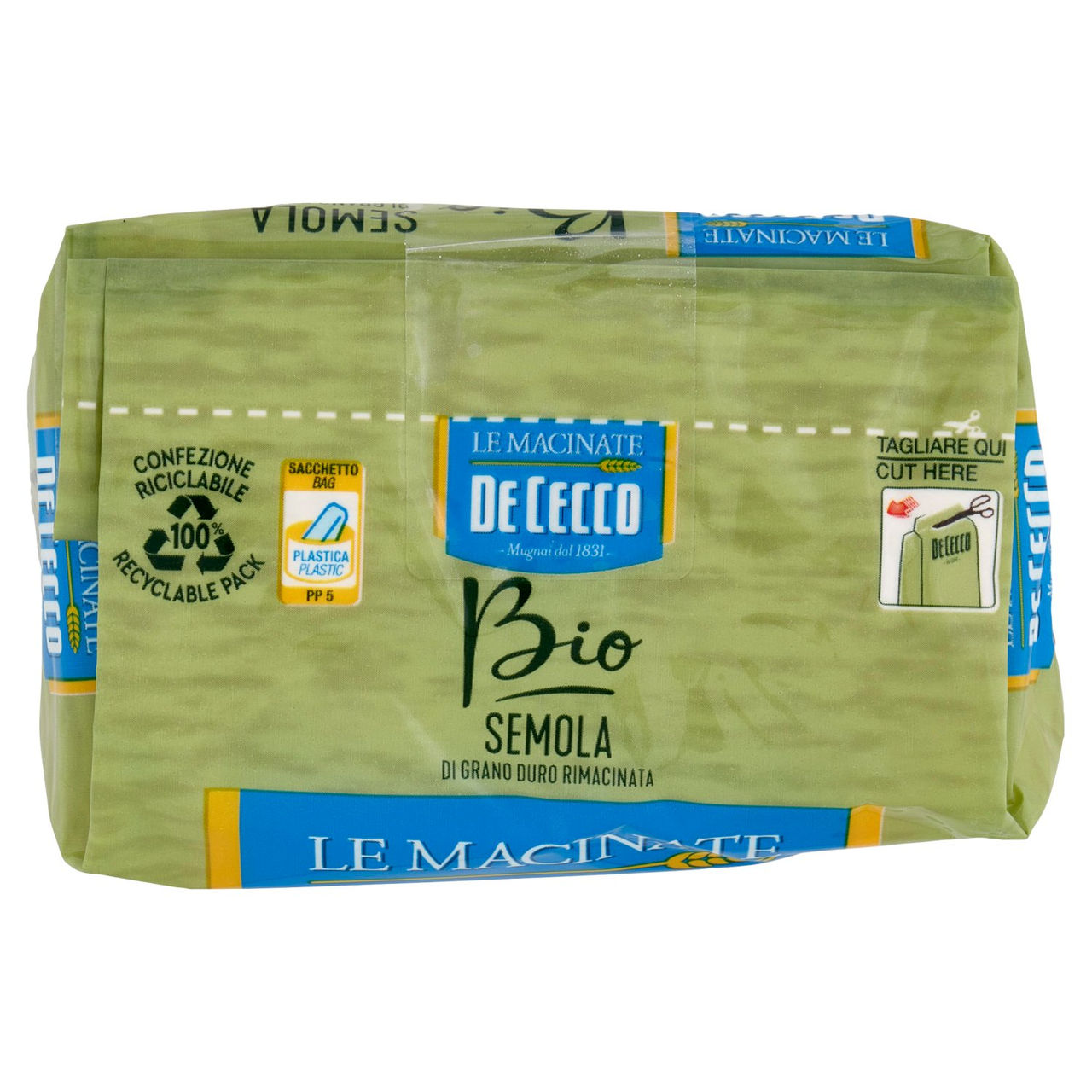 De Cecco Le Macinate Bio Semola di Grano Duro Rimacinata 1 Kg
