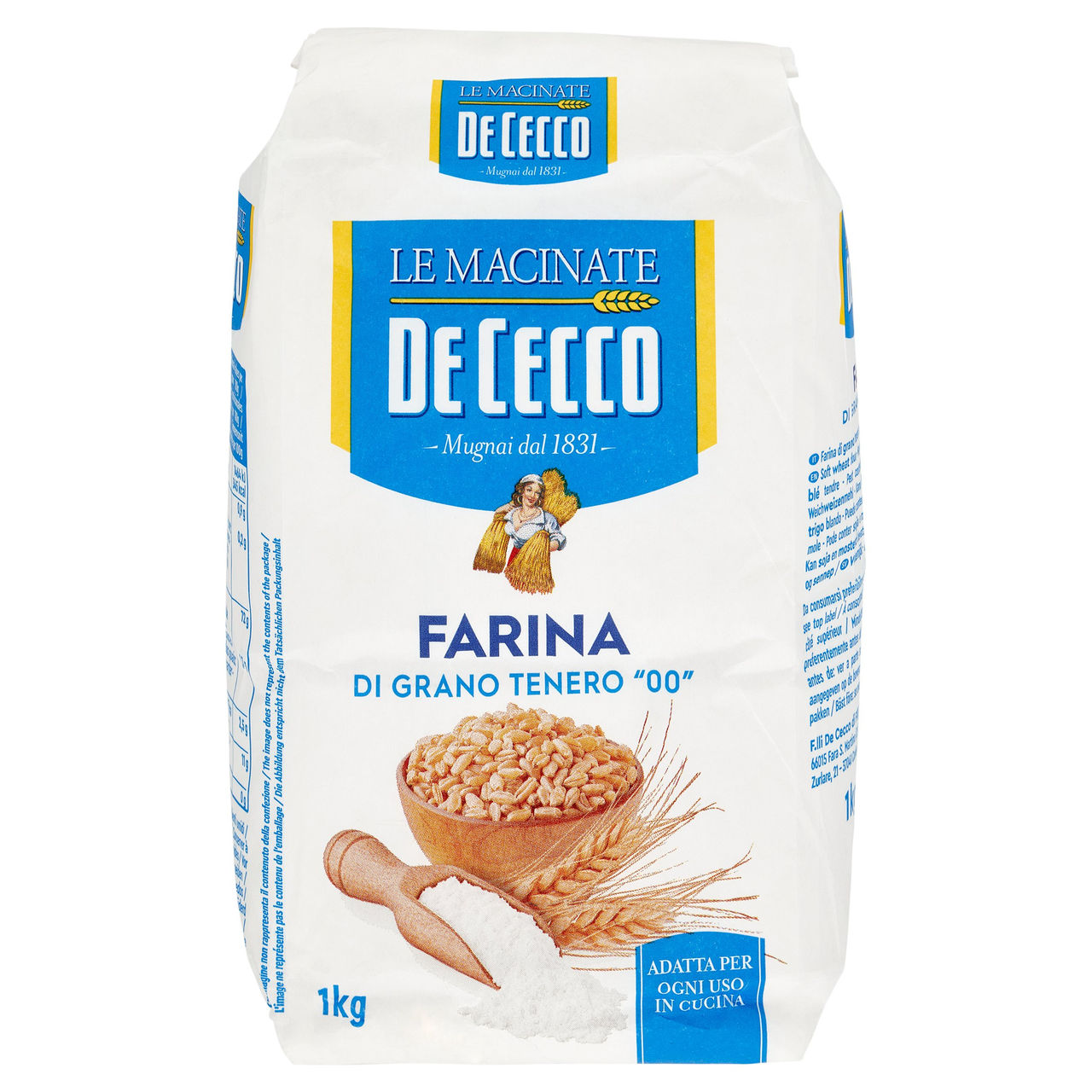 De Cecco Le Macinate Farina di Grano Tenero "00" 1 Kg