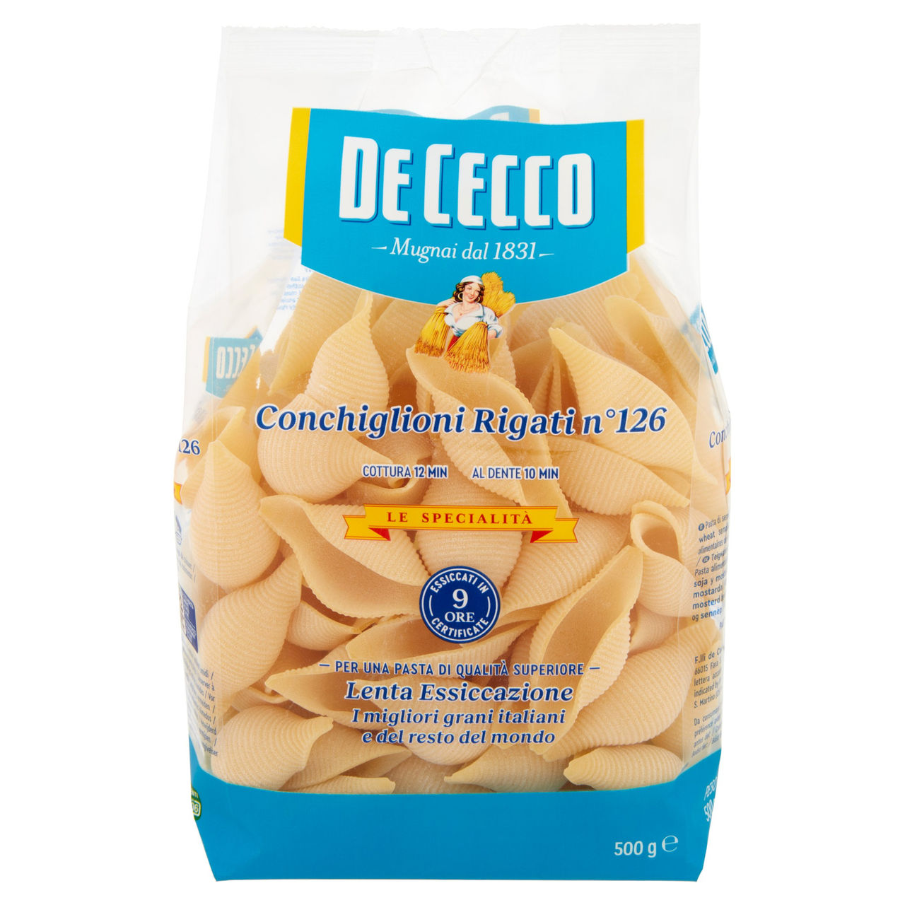 De Cecco Le Specialità Conchiglioni Rigati n°126 500 g