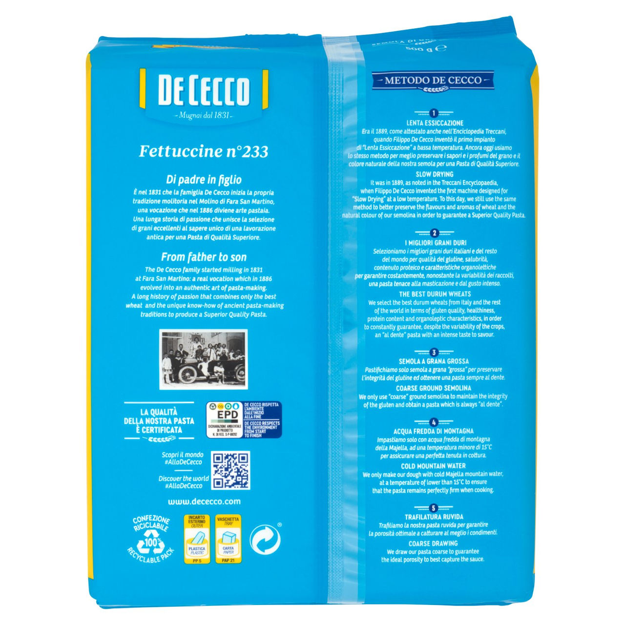 De Cecco Le Specialità Fettuccine n°233 500 g