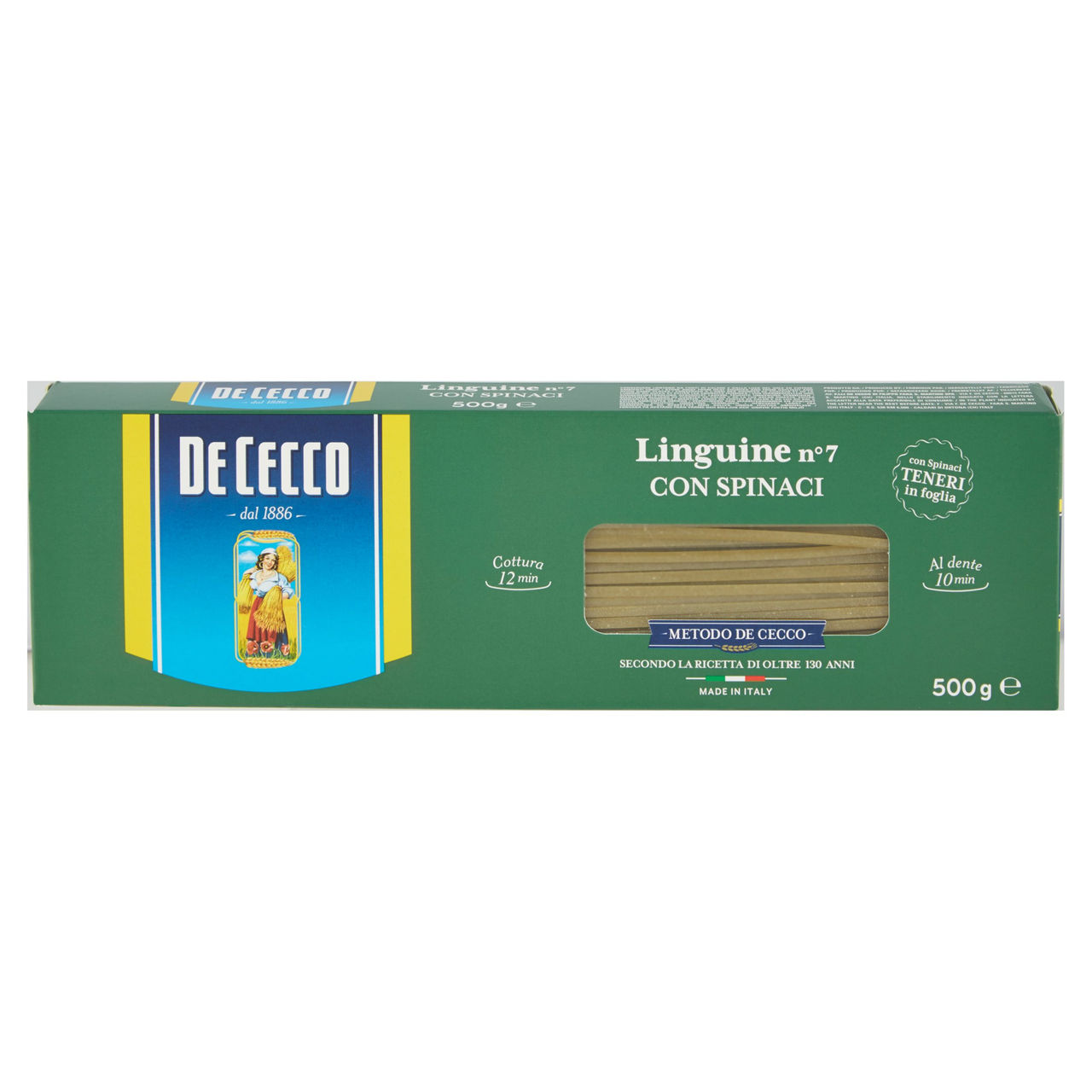 De Cecco Linguine n° 7 con Spinaci 500 g