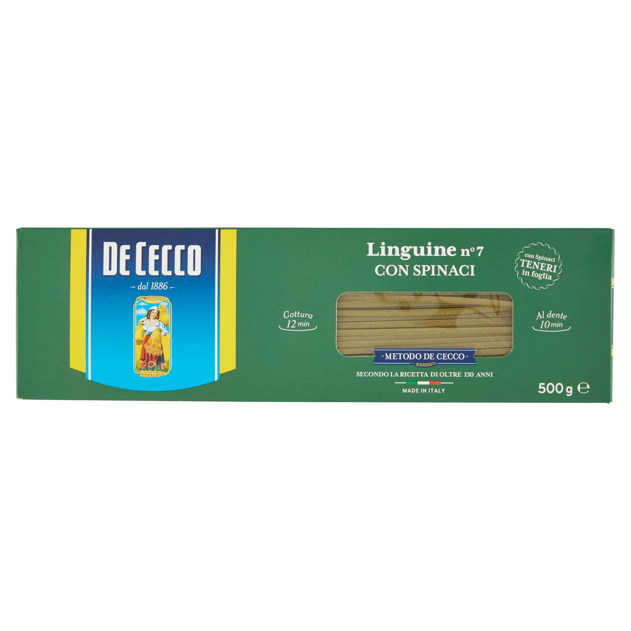 De Cecco Linguine n° 7 con Spinaci 500 g