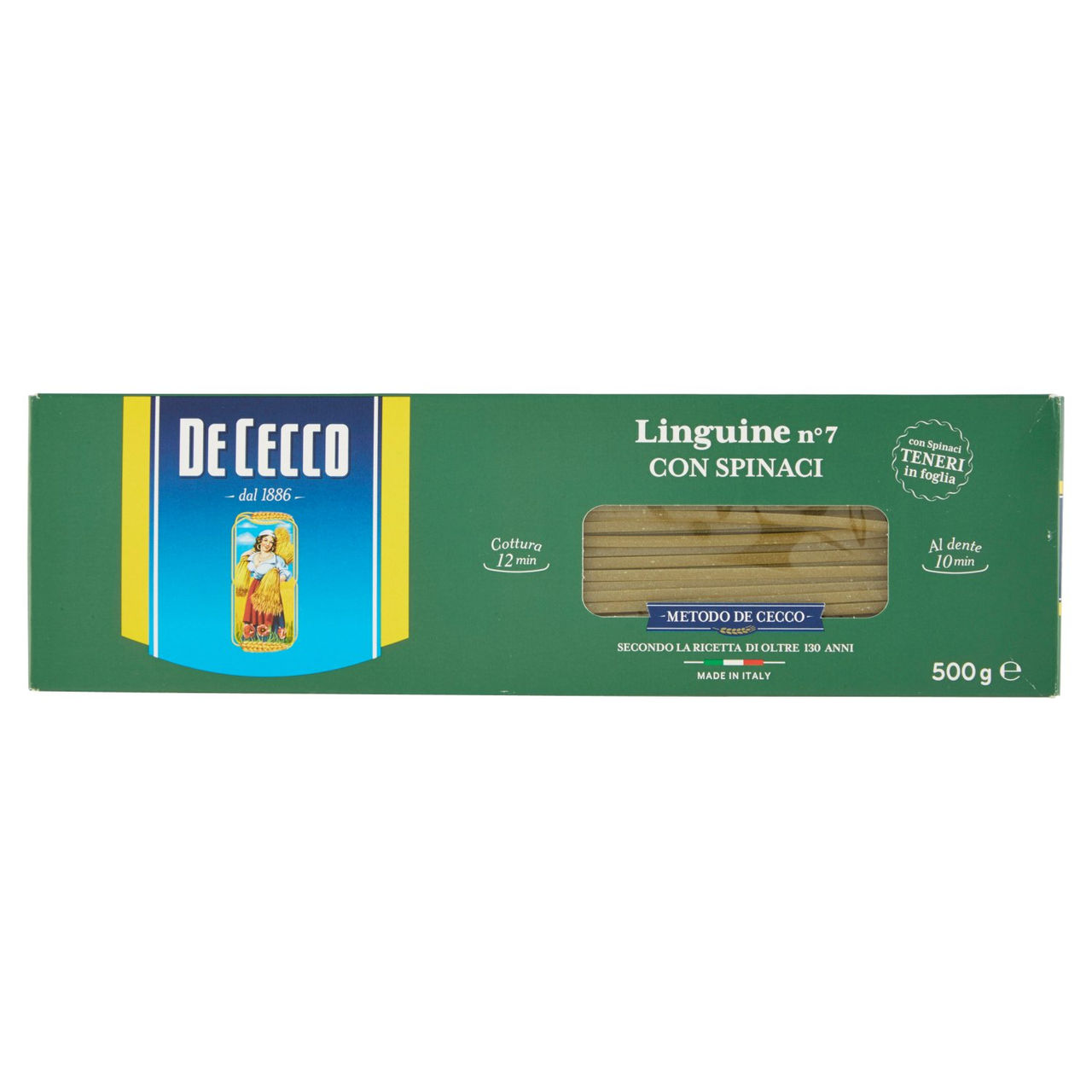 De Cecco Linguine n° 7 con Spinaci 500 g