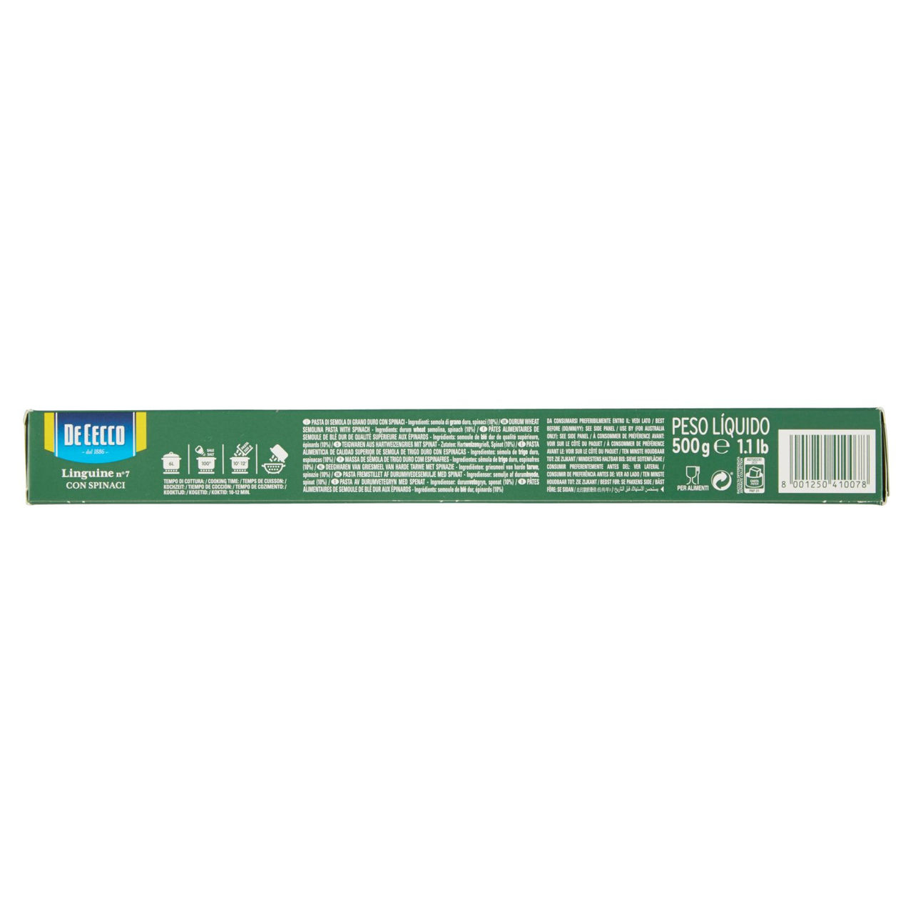 De Cecco Linguine n° 7 con Spinaci 500 g