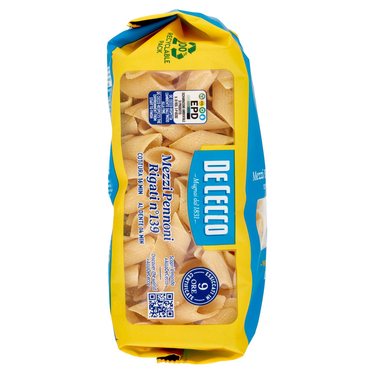 De Cecco Mezzi Pennoni Rigati n° 139 500 g