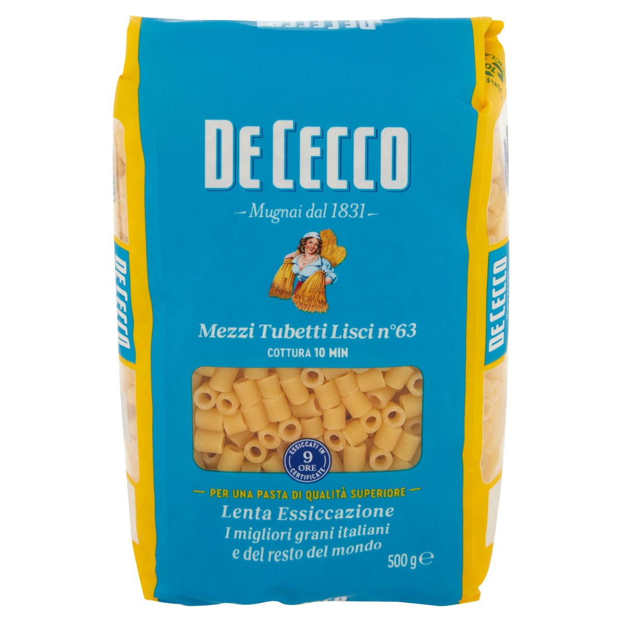 De Cecco Mezzi Tubetti Lisci n°63 500 g
