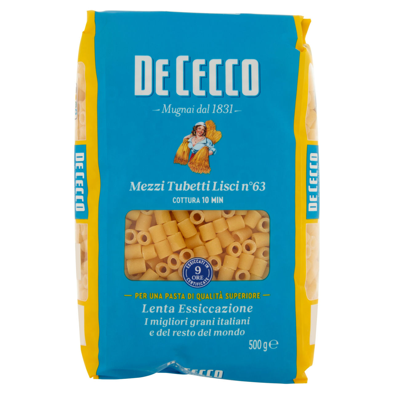 De Cecco Mezzi Tubetti Lisci n°63 500 g