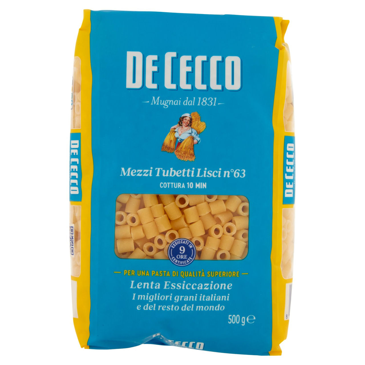 De Cecco Mezzi Tubetti Lisci n°63 500 g