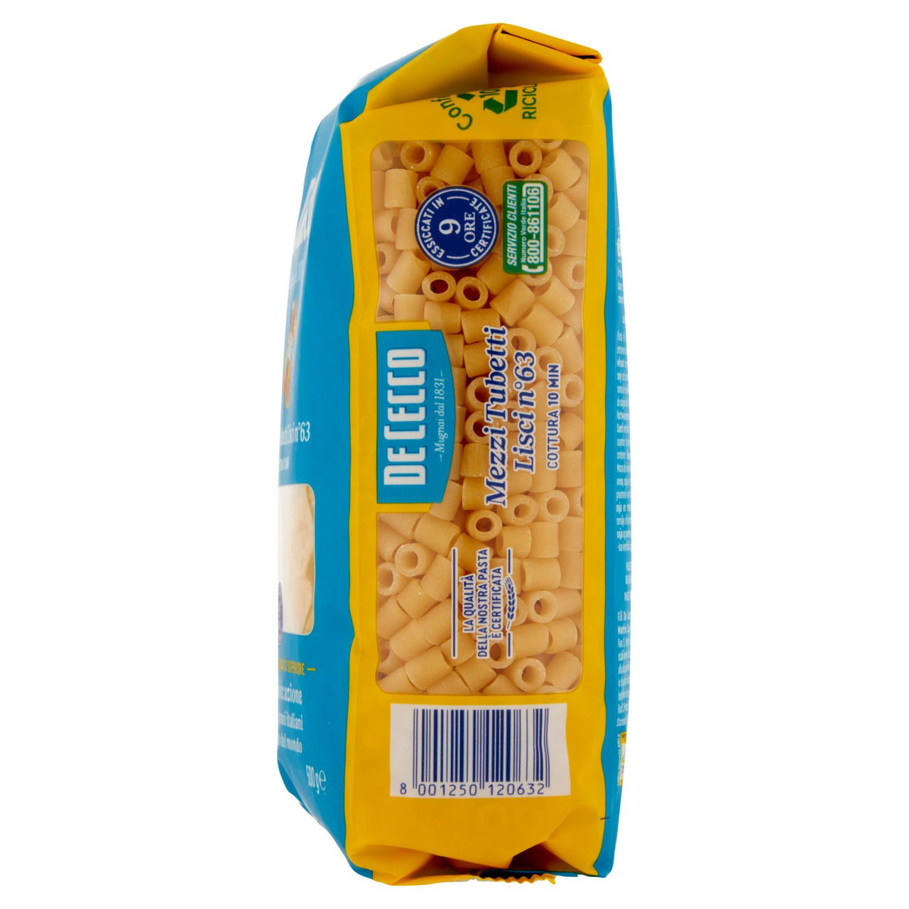 De Cecco Mezzi Tubetti Lisci n°63 500 g