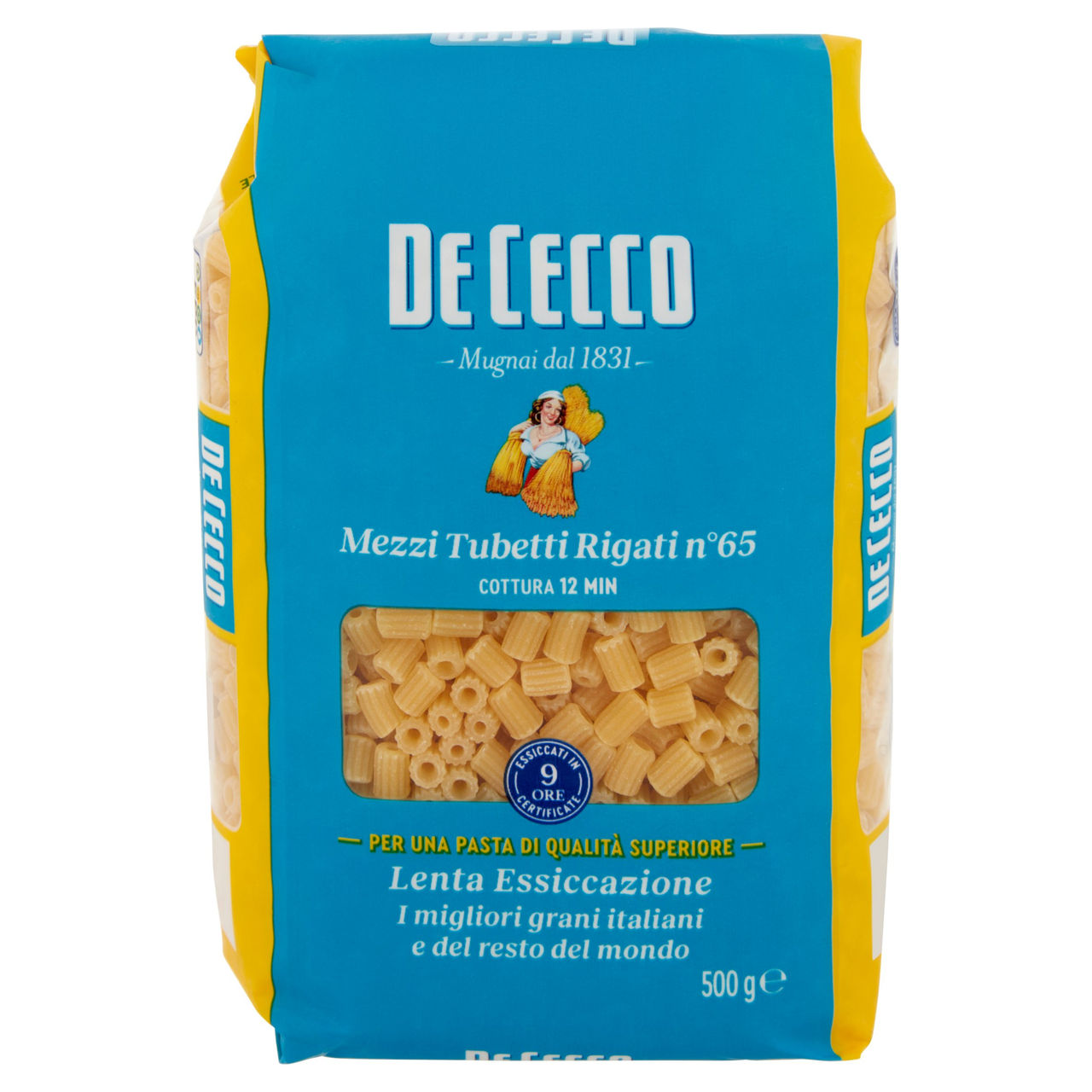 De Cecco Mezzi Tubetti Rigati n°65 500 g