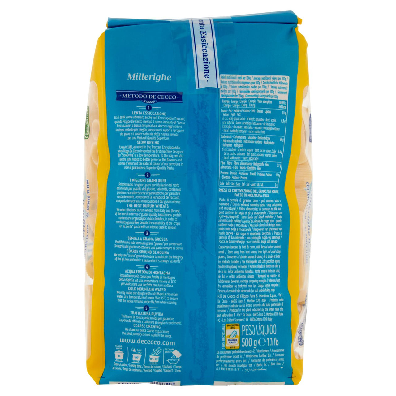De Cecco Millerighe n°25 500 g