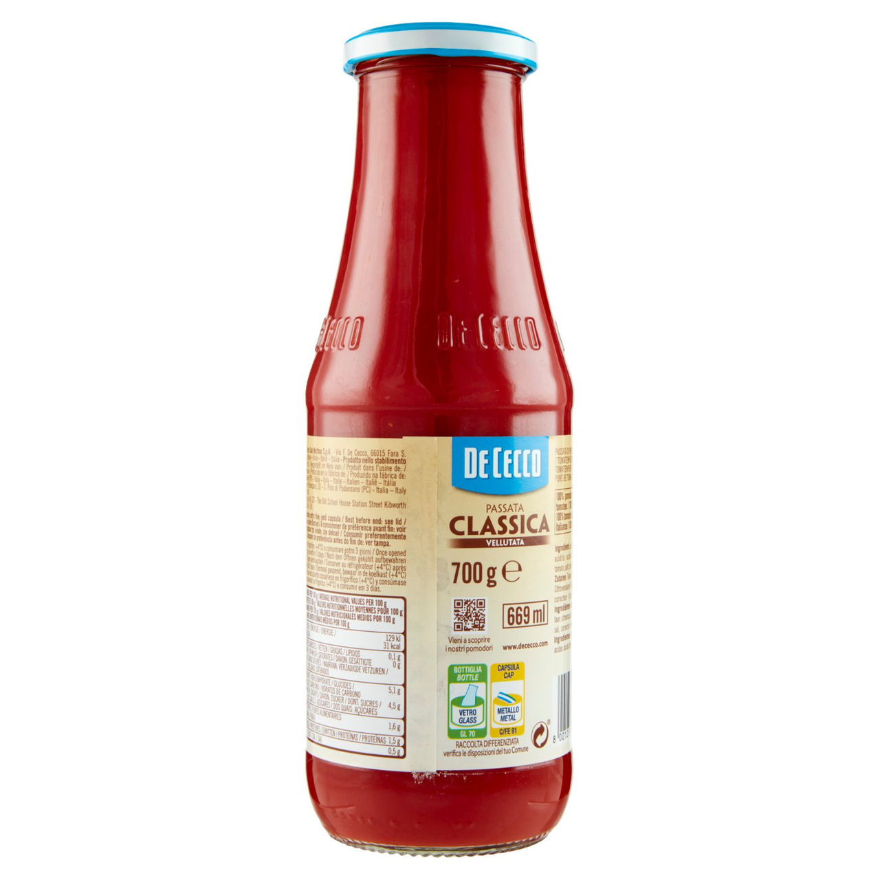De Cecco Passata Classica Vellutata 700 g