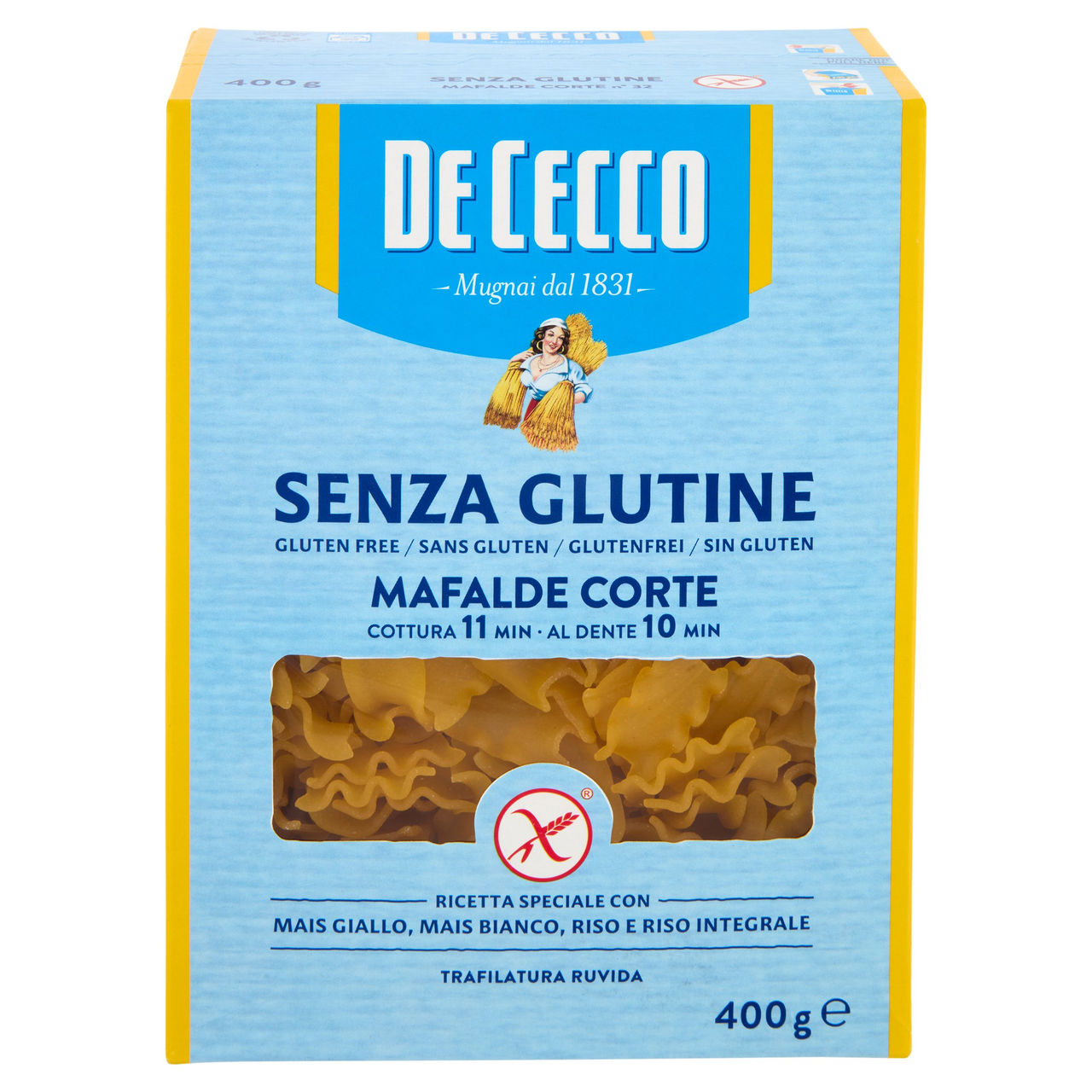 De Cecco Senza Glutine Mafalde Corte n°32 400 g