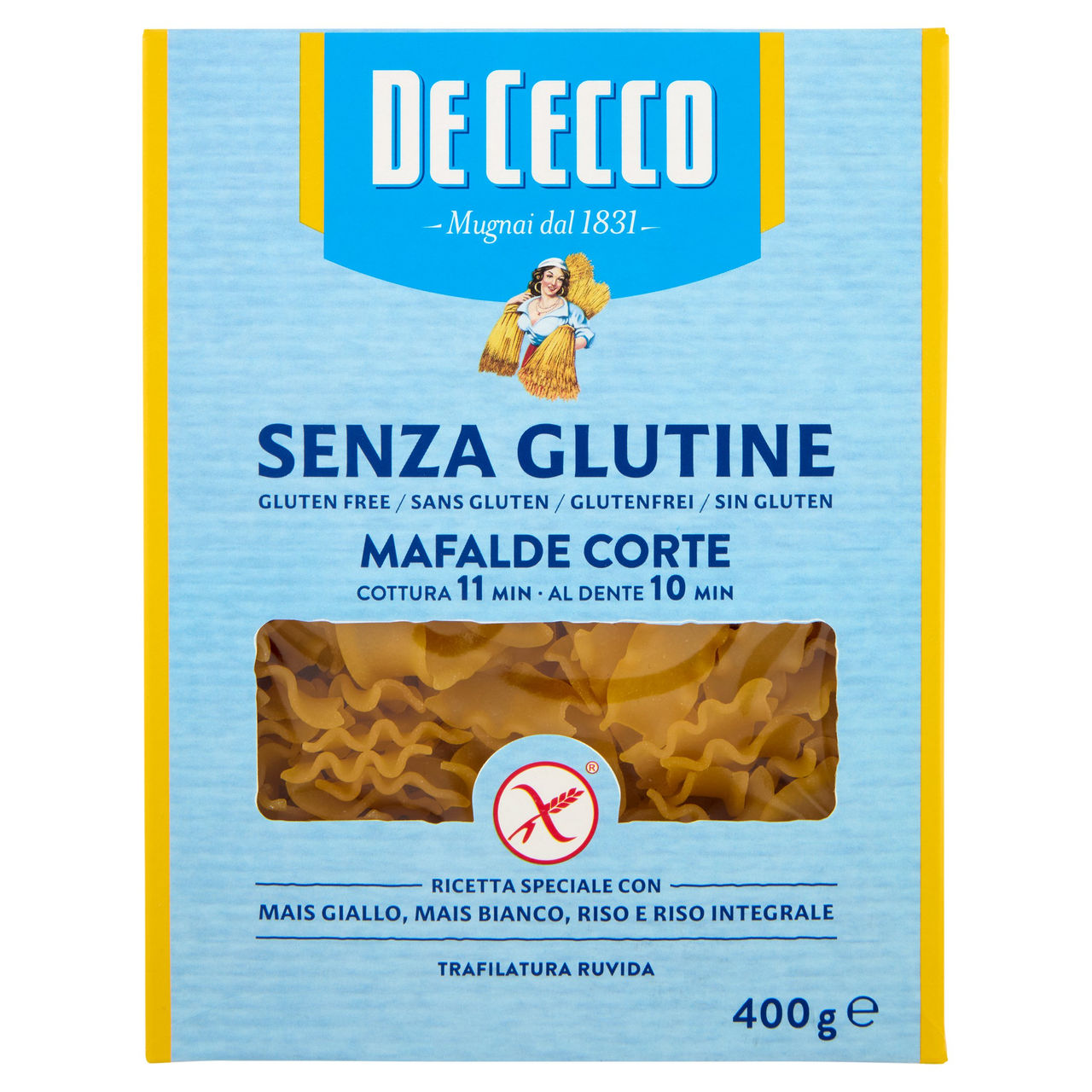 De Cecco Senza Glutine Mafalde Corte n°32 400 g