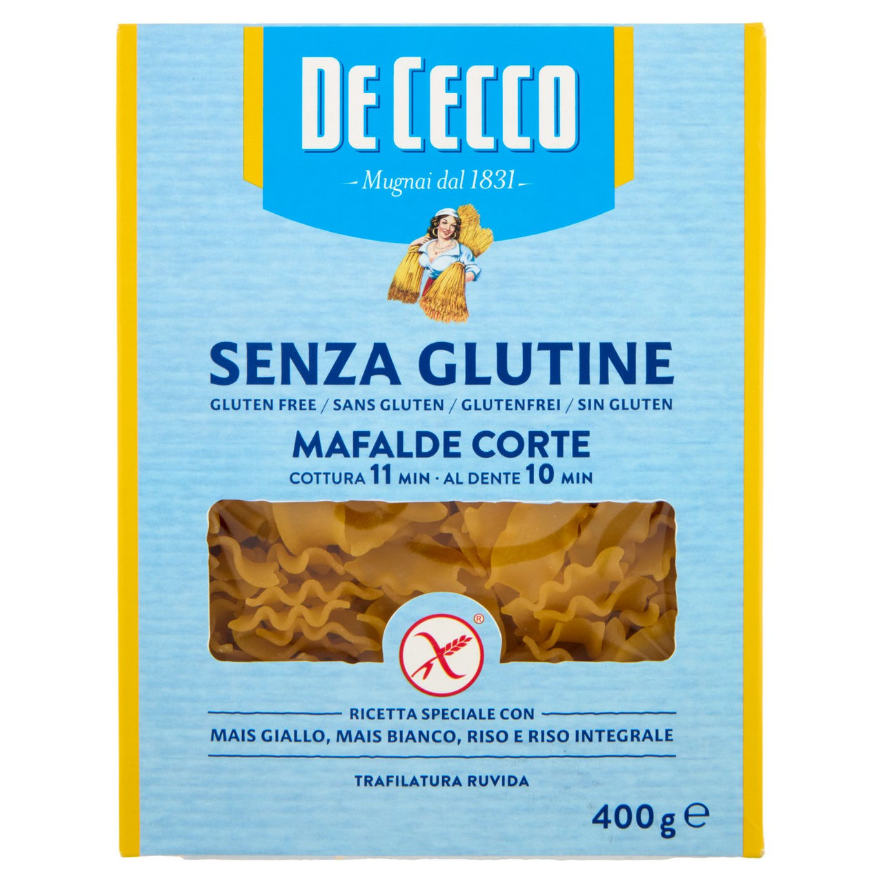 De Cecco Senza Glutine Mafalde Corte n°32 400 g