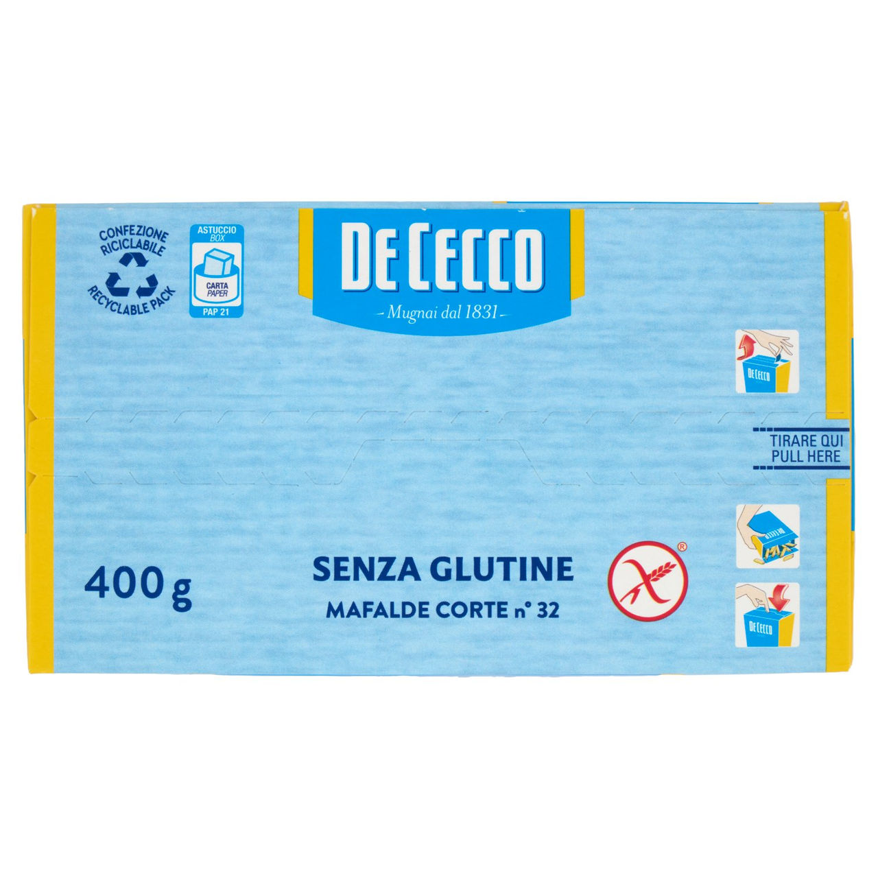 De Cecco Senza Glutine Mafalde Corte n°32 400 g
