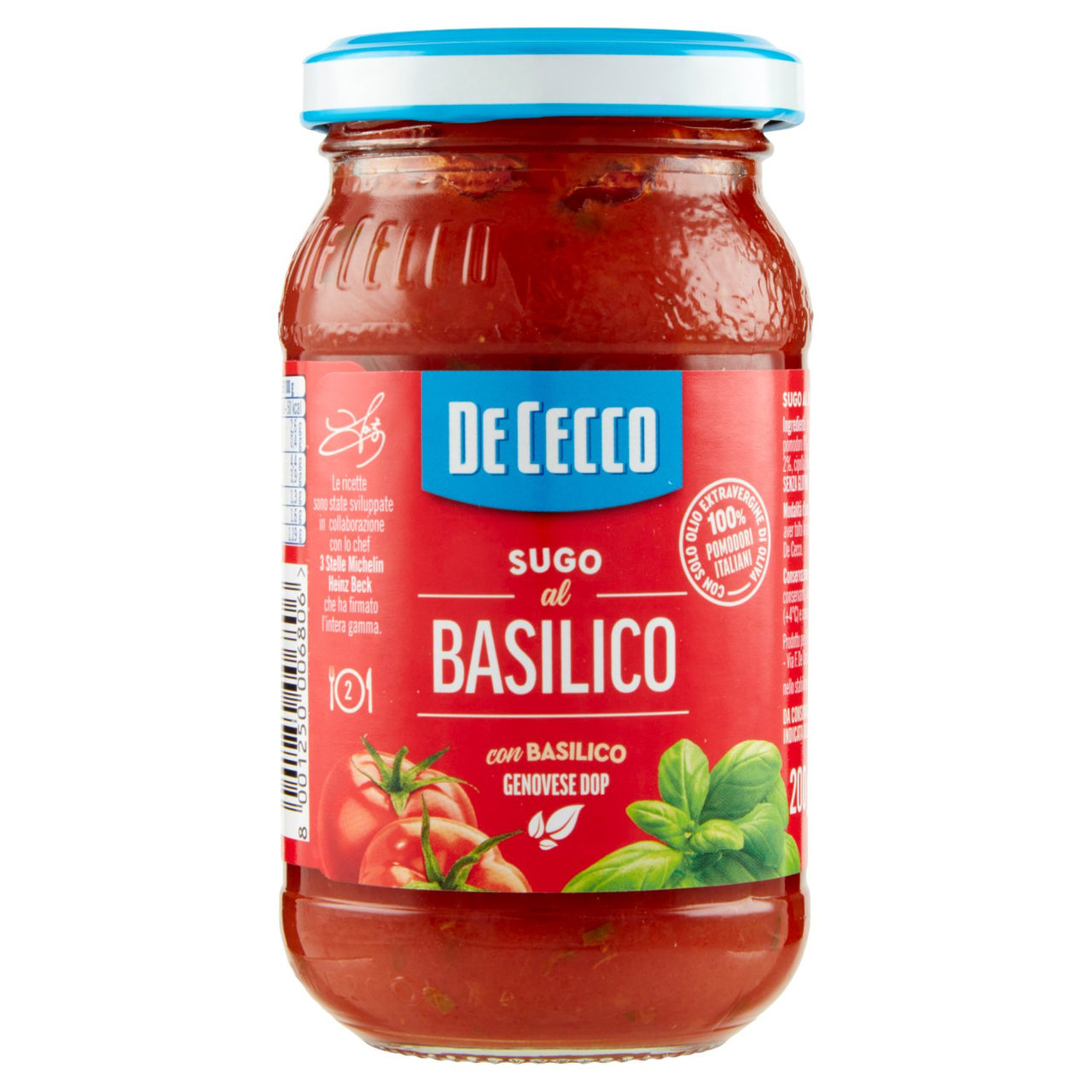 De Cecco Sugo al Basilico con Basilico Genovese DOP 200 g