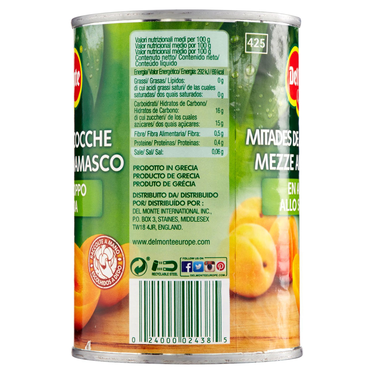 Del Monte Mezze Albicocche allo Sciroppo 420 g