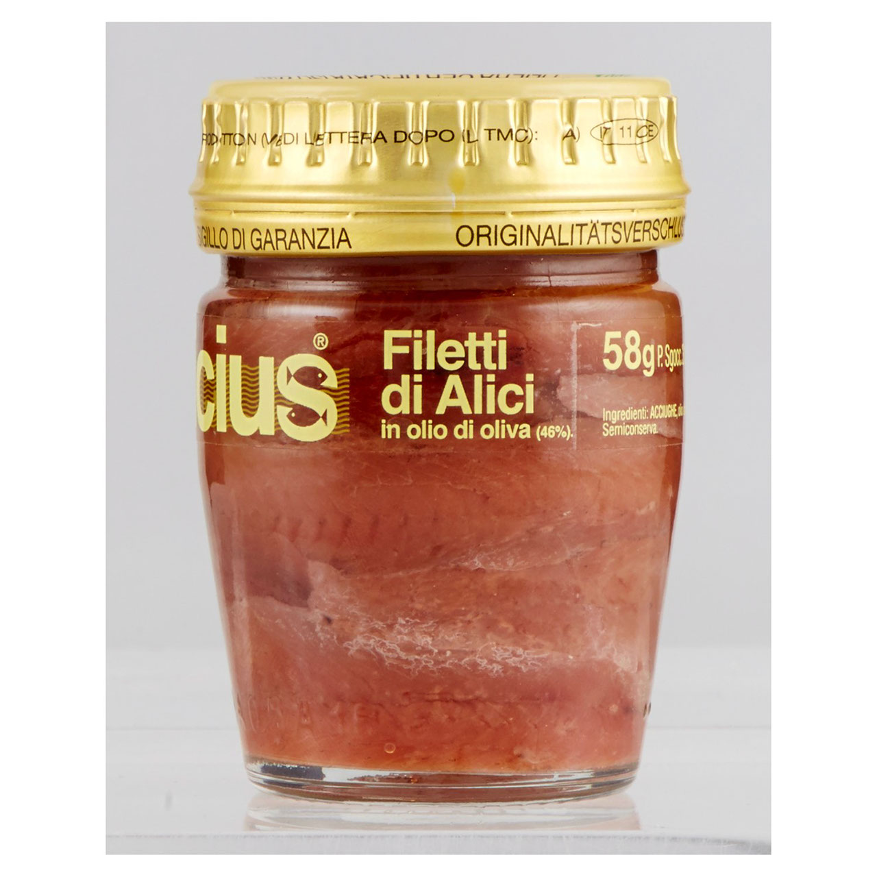 Delicius Filetti di Alici in olio di oliva (46%) 58 g