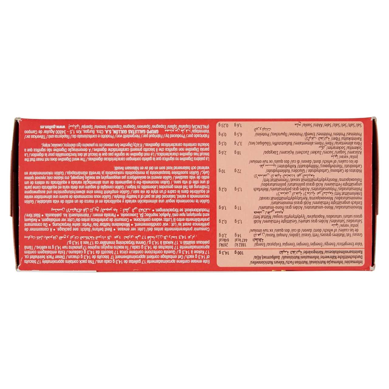 Digestive Gullón -33% di grassi 250 g