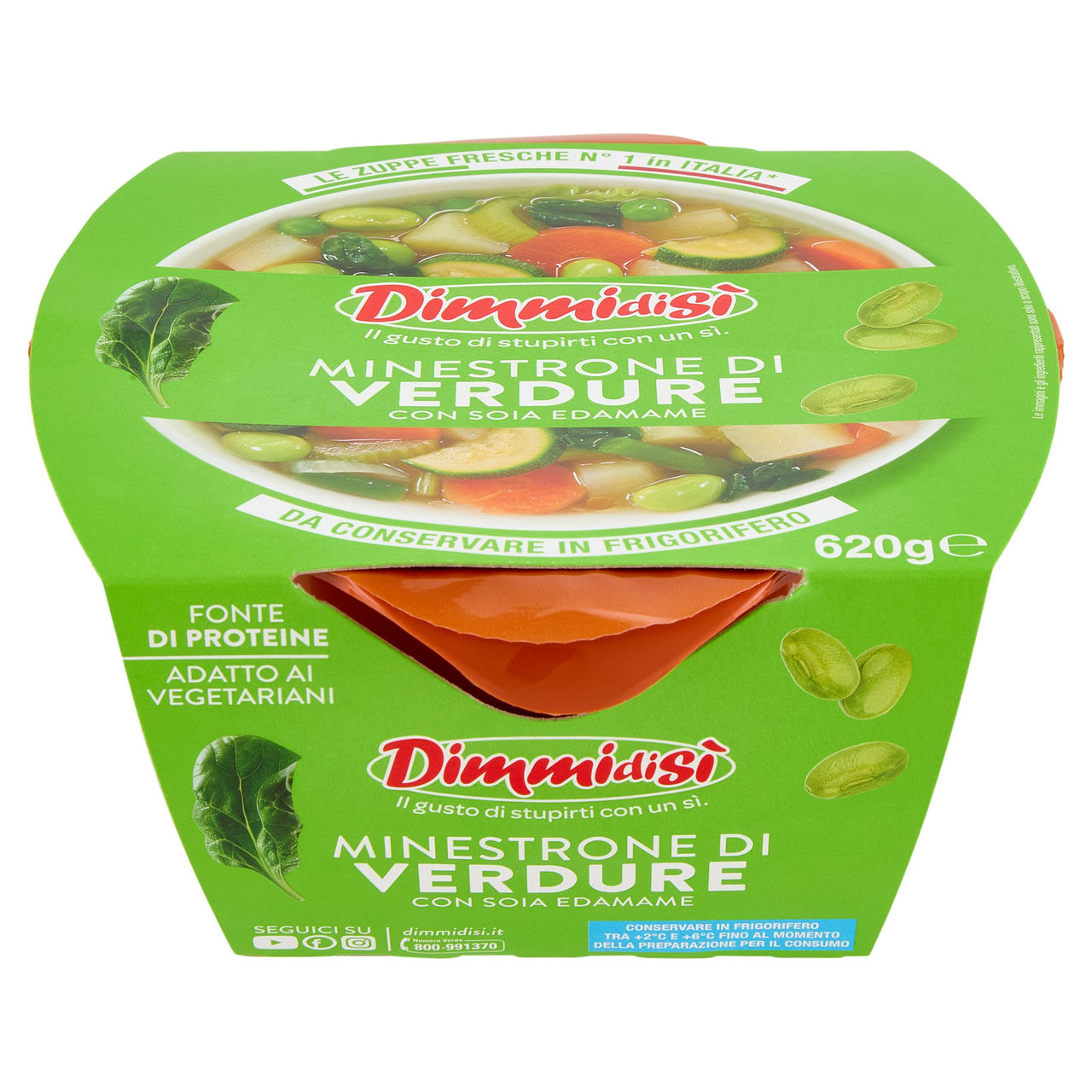 DimmidiSì Minestrone di Verdure con Soia Edamame 620 g