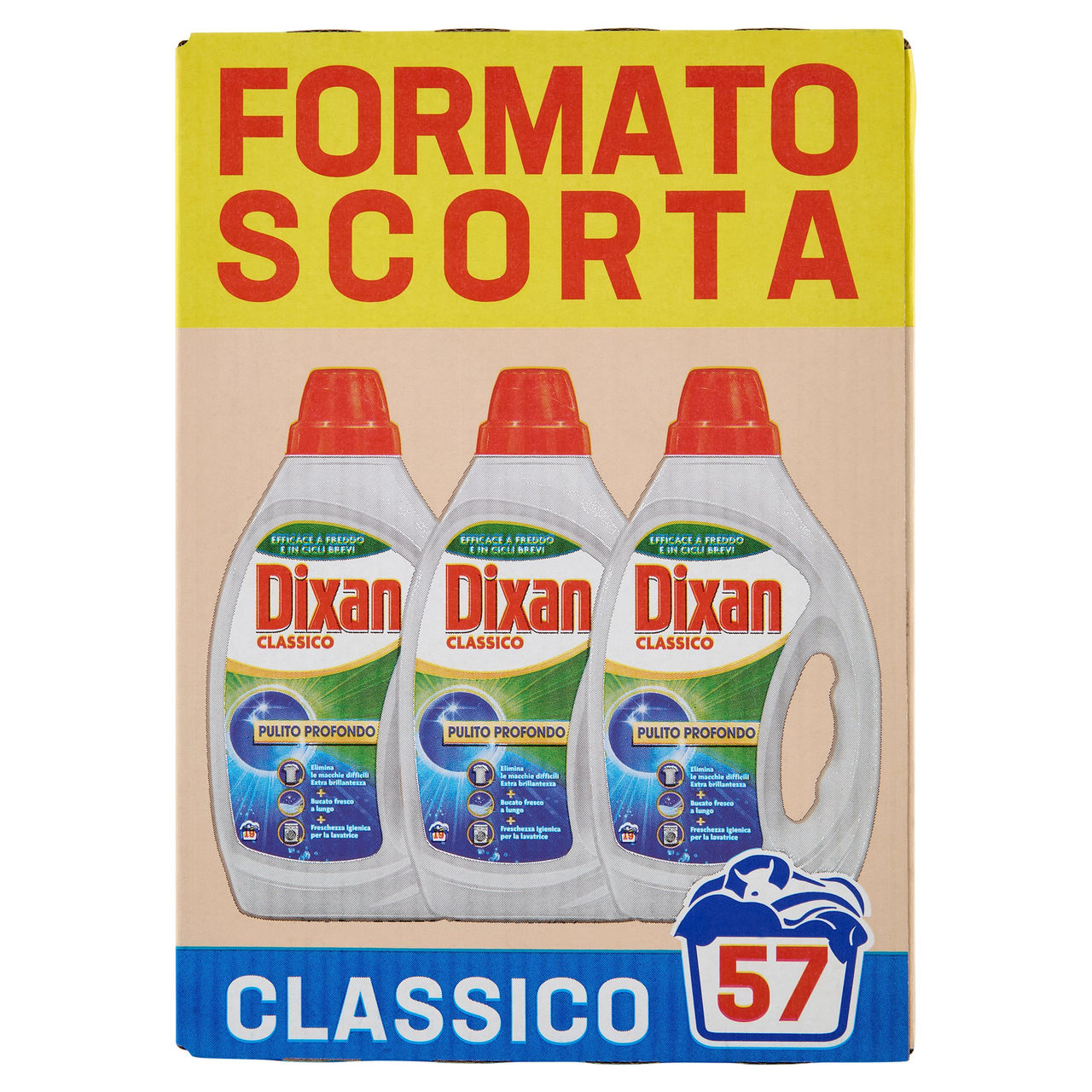DIXAN Liquido Classico 3x19=57 Lavaggi 3 x 855 ml