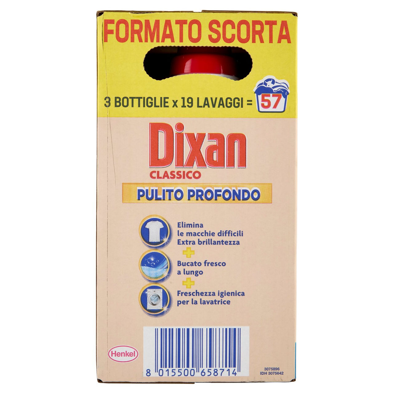 DIXAN Liquido Classico 3x19=57 Lavaggi 3 x 855 ml
