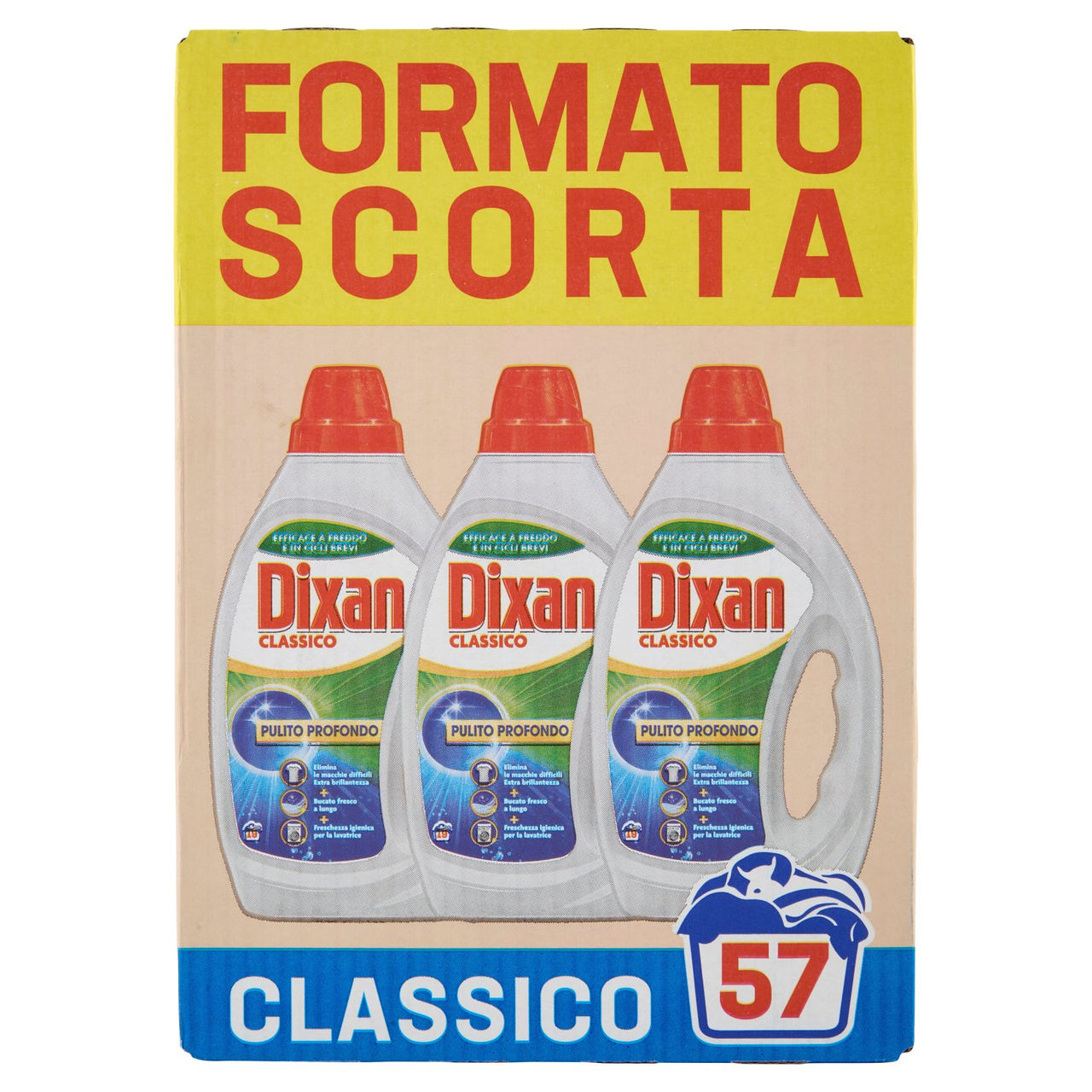 DIXAN Liquido Classico 3x19=57 Lavaggi 3 x 855 ml