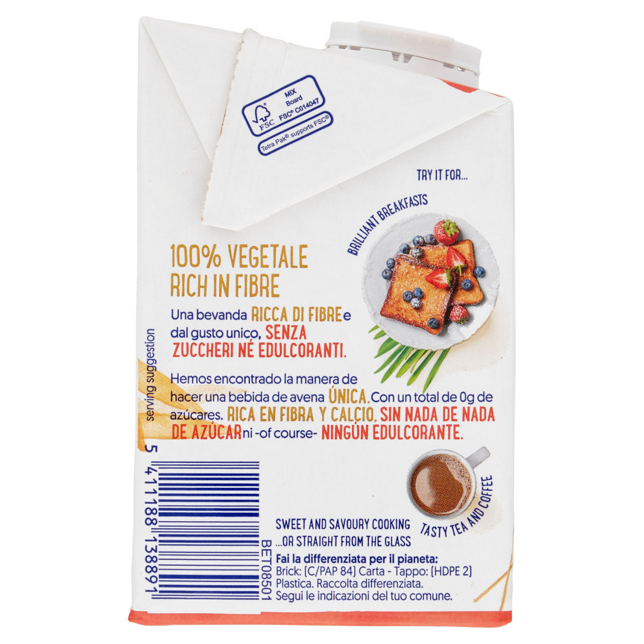 Drink Alpro senza zuccheri avena 500 ml