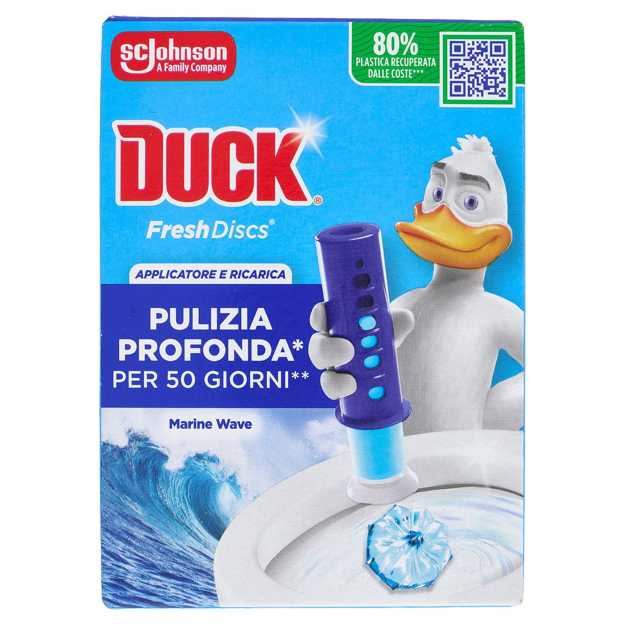Duck Fresh Discs - Base per Dischi Gel Igienizzanti WC, Fragranza Marine 36ml