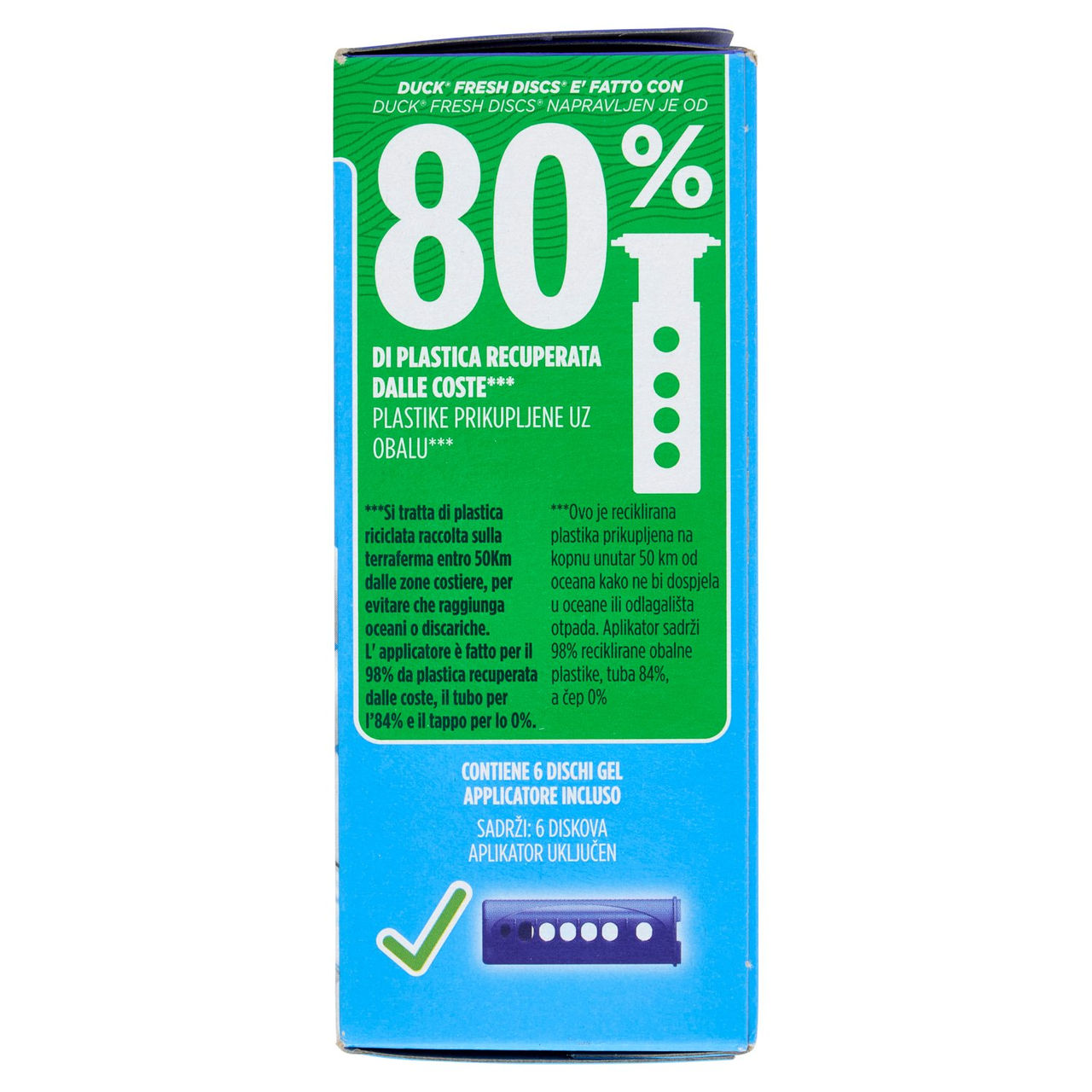 Duck Fresh Discs - Base per Dischi Gel Igienizzanti WC, Fragranza Marine 36ml