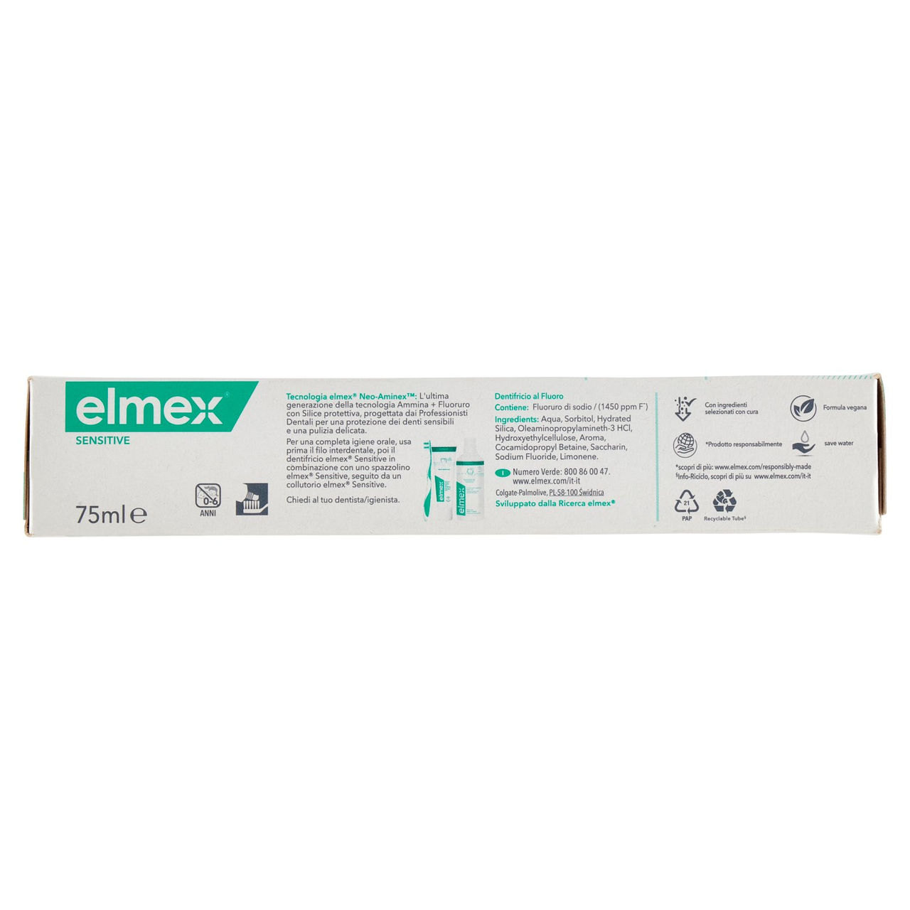 elmex dentifricio Sensitive tripla protezione denti sensibili 75 ml