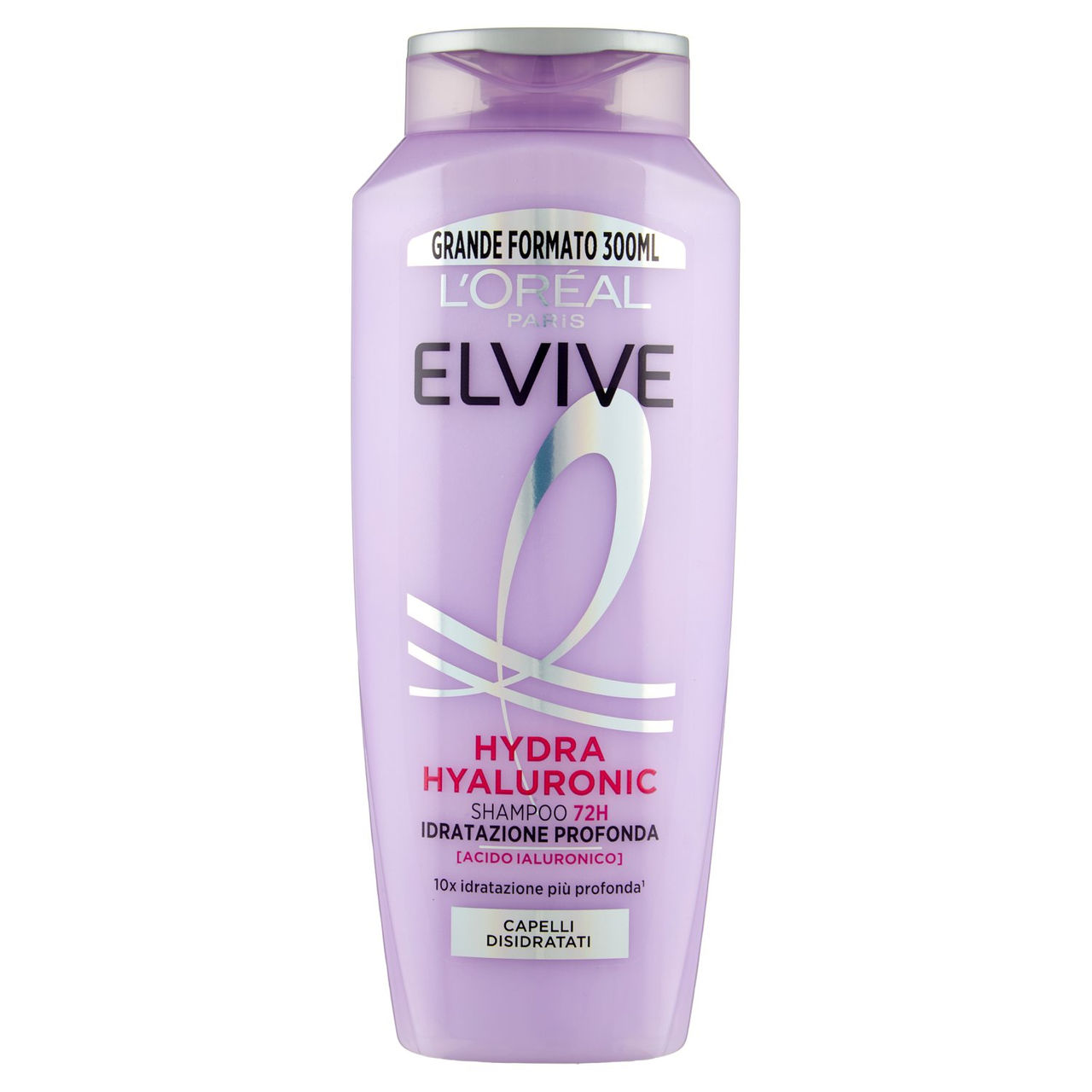 Elvive Hydra Hyaluronic Shampoo 72H Idratazione Profonda, per Capelli Disidratati, 300 ml