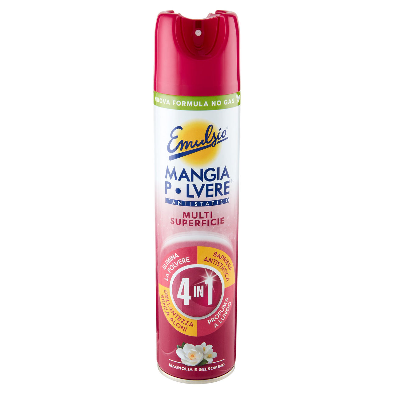 Emulsio Mangia Polvere l'Antistatico Multi Superficie 4 in 1 Magnolia e Gelsomino 300 ml