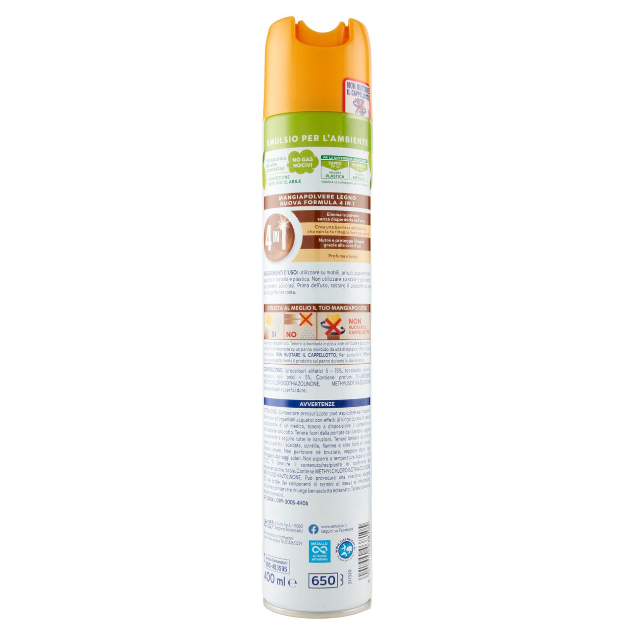 Emulsio Mangia Polvere Legno 400 ml