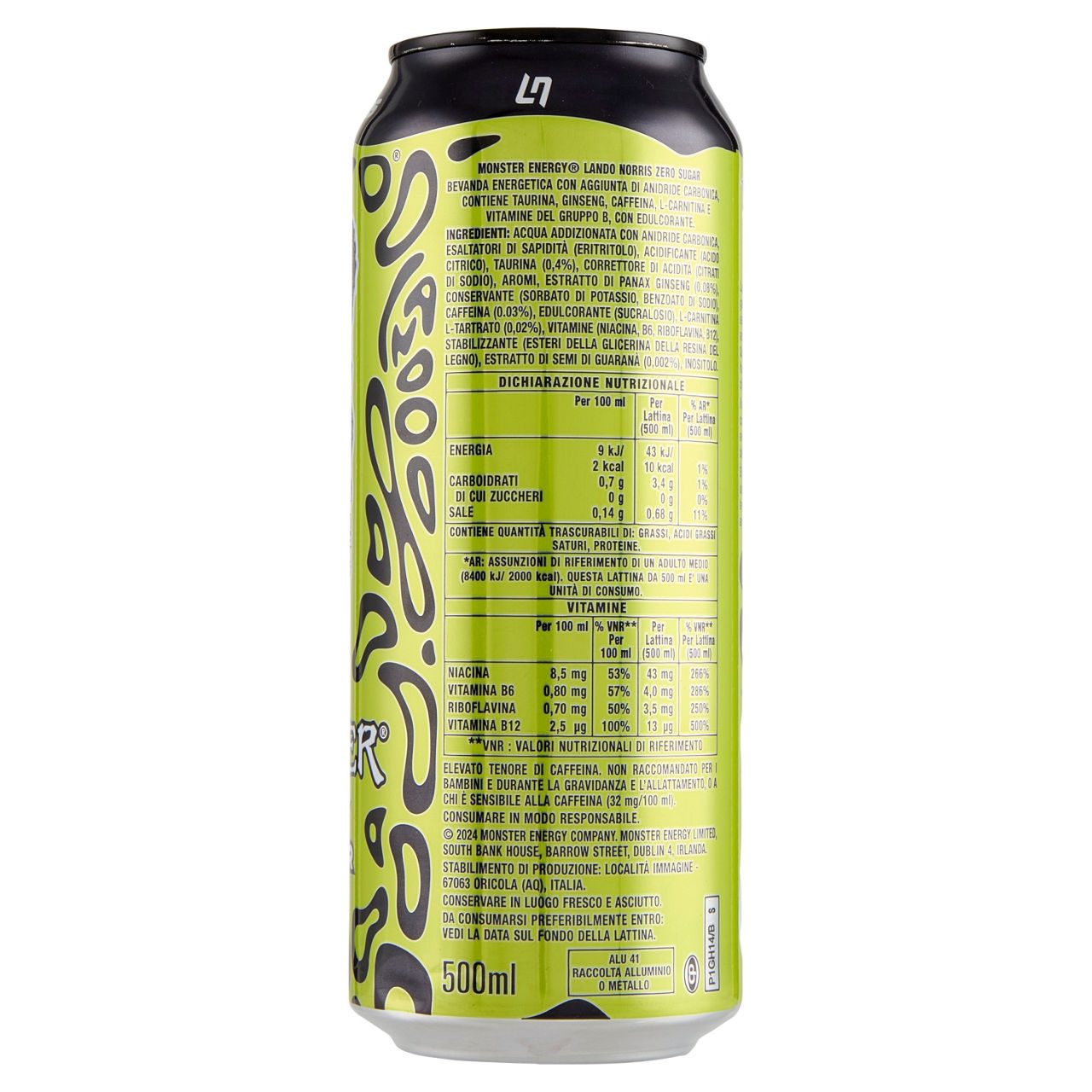 Energy Drink Moster lando norris 500 ml