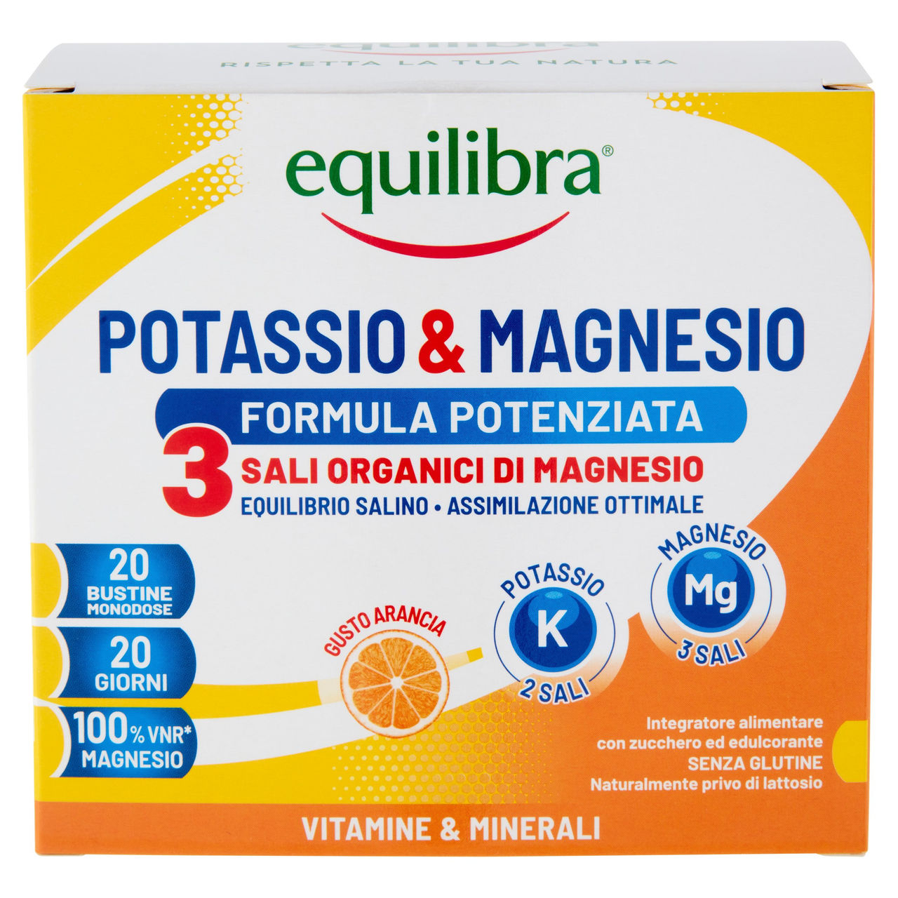 equilibra Potassio & Magnesio 3 Formula Potenziata Bustine Monodose 20 x 5,2 g
