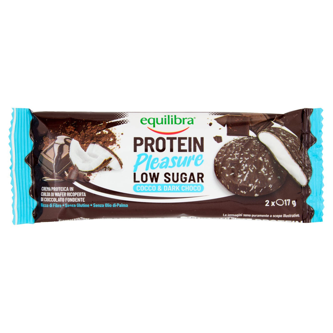 equilibra Protein Pleasure Low Sugar Cocco & Dark Choco 2 x 17 g