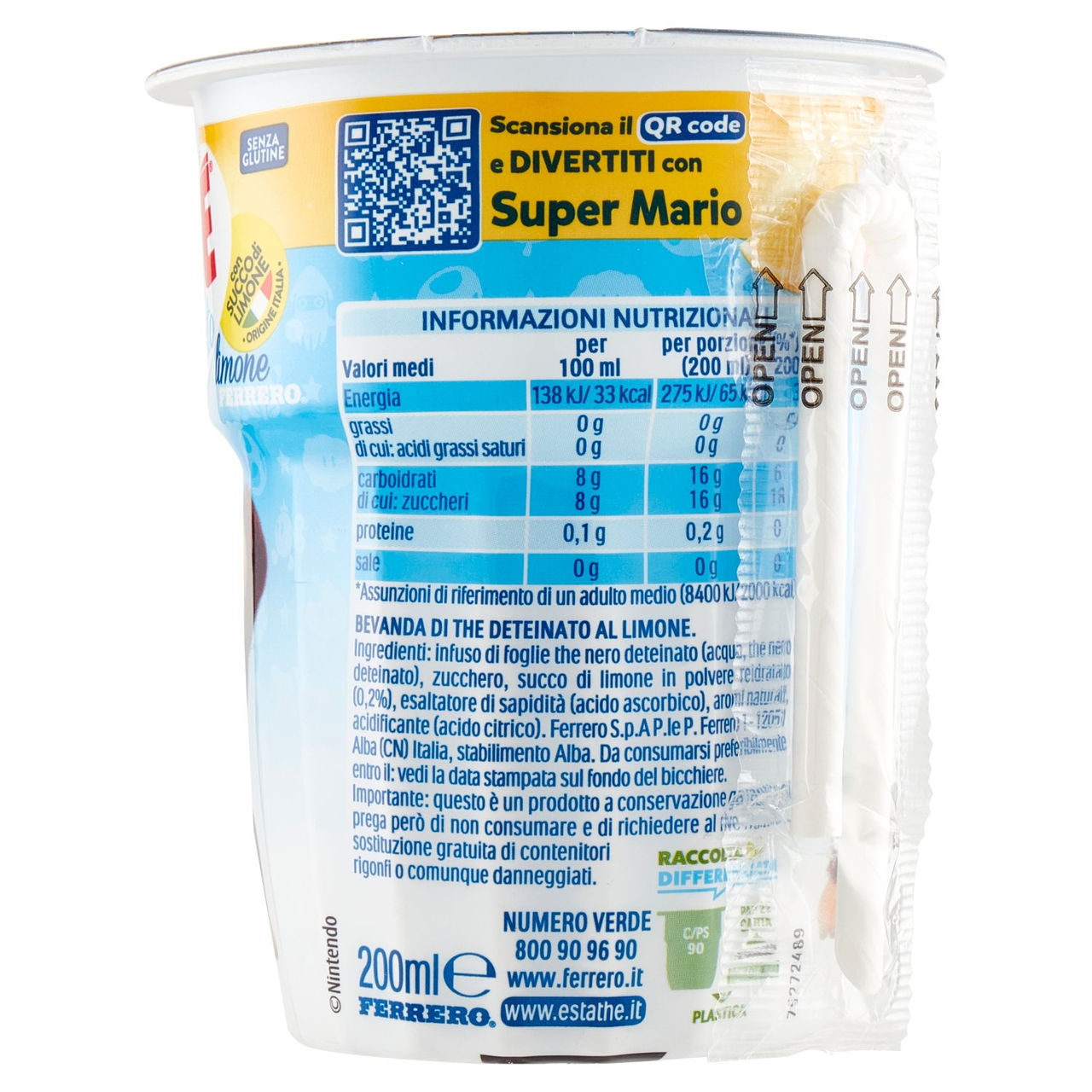 Estathé deteinato limone 3 x 200 ml